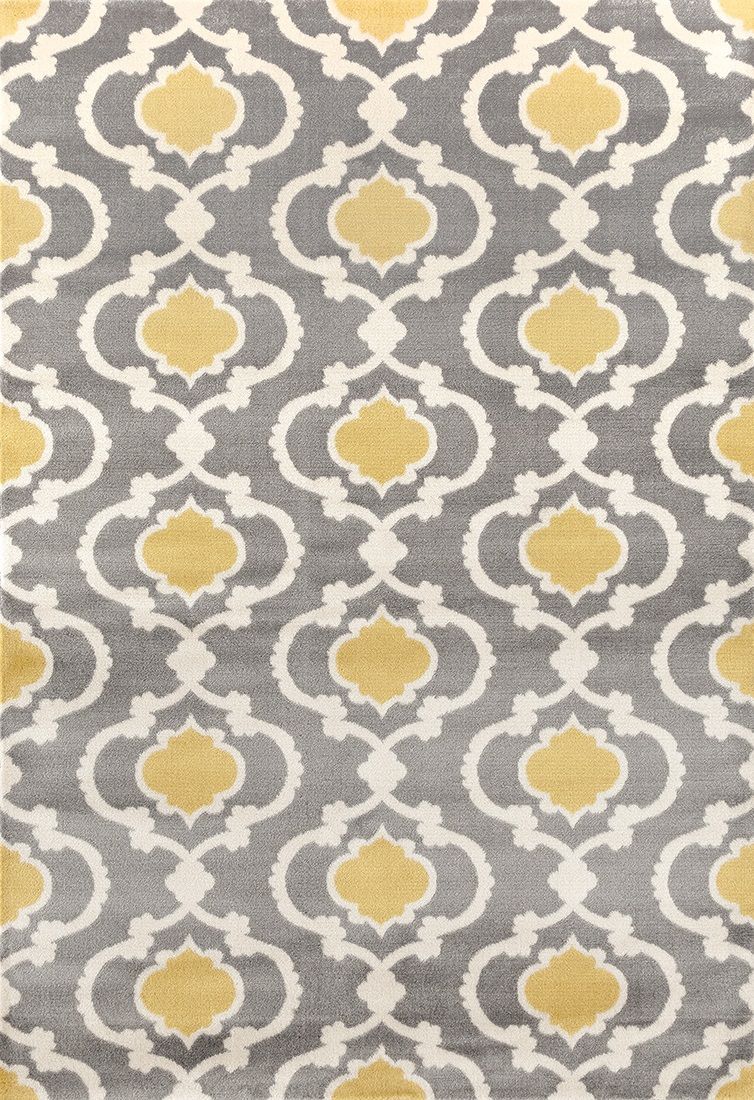 Toscana 310 Gray/Yellow Area Rug-Area Rug-World Rug Gallery-3'3" x 5'-The Rug Truck