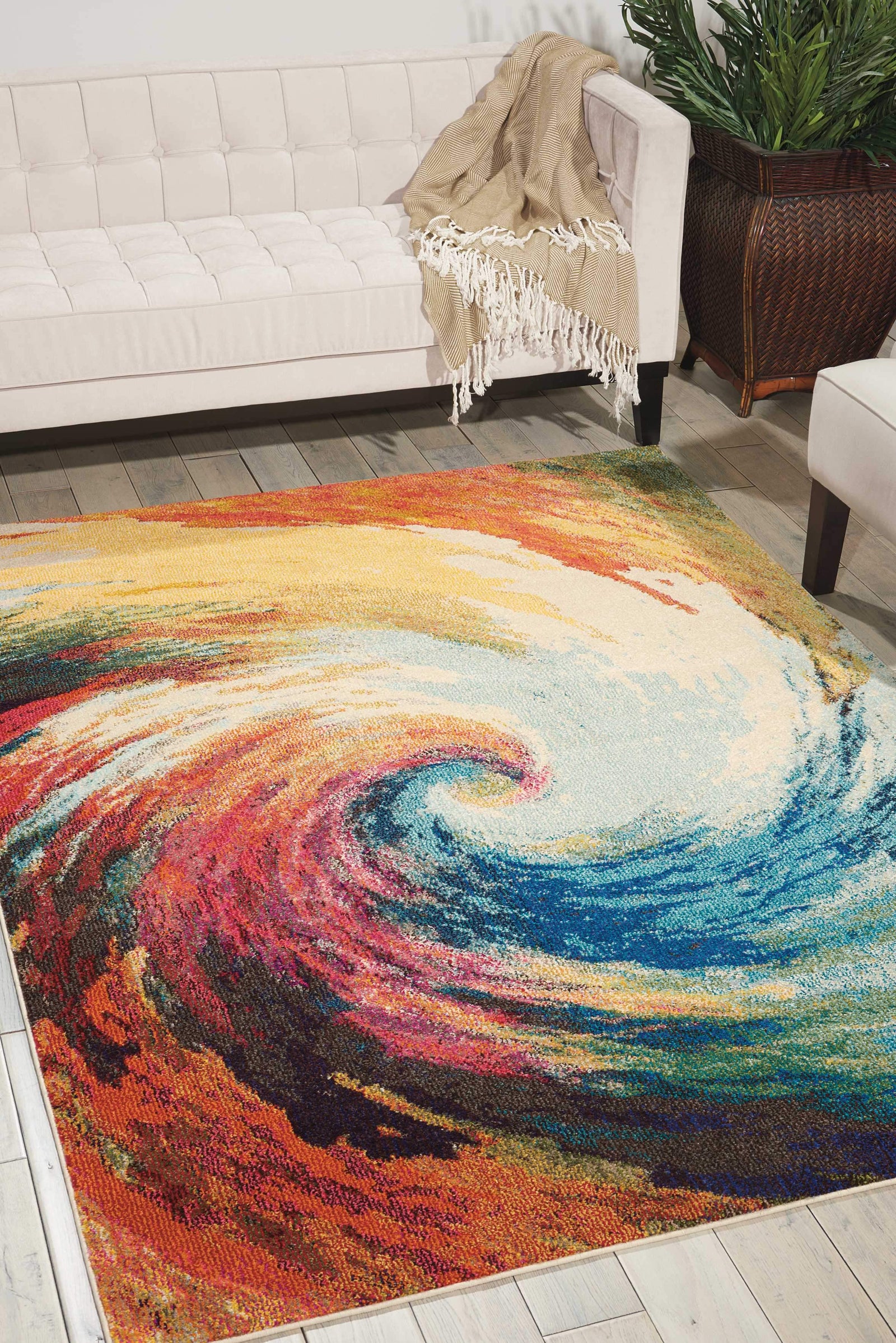 Celestial CES07 Wave Area Rug-Area Rug-Nourison-3'11" x 5'11"-The Rug Truck