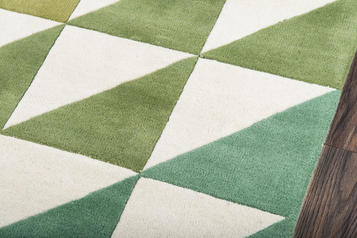 Novogratz by Momeni Delmar DEL-6 Agatha Side Triangle Lime Area Rug-Area Rug-Momeni-The Rug Truck
