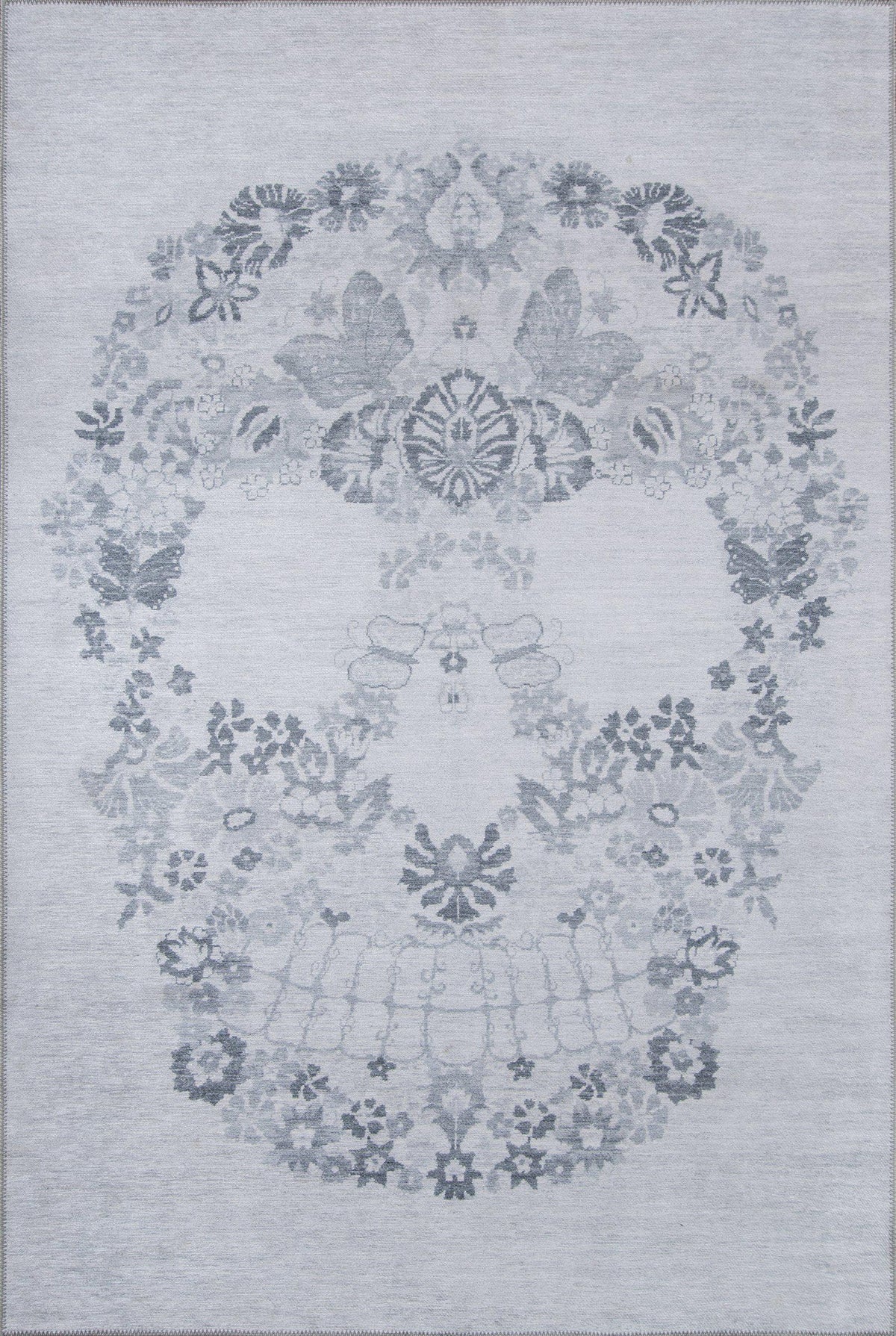 Novogratz by Momeni District DIS-1 Calavera Grey Area Rug-Area Rug-Momeni-3&#39;3&quot; X 5&#39;-The Rug Truck