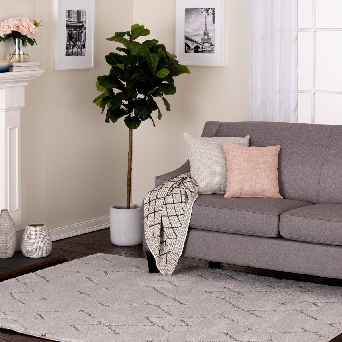 Trisha Yearwood Home Relax - Fiorella - Cloud/Metal-Area Rug-Trisha Yearwood Home-The Rug Truck