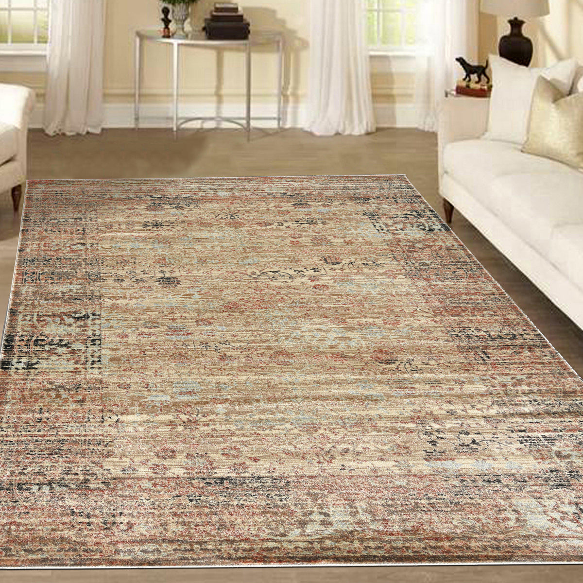 Francesca 500 Beige Area Rug (7&#39;10 x 10&#39;6)