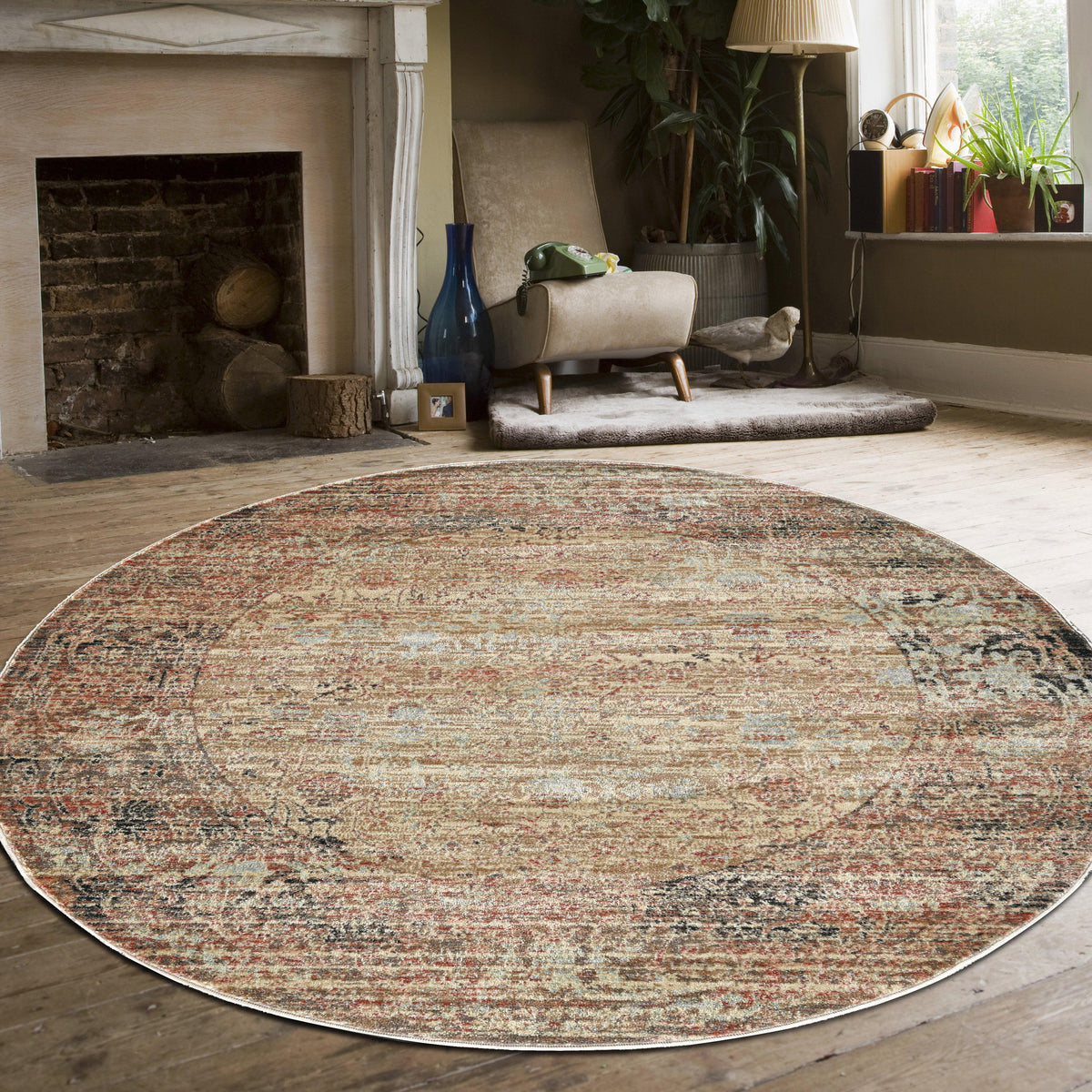 Francesca 500 Beige Area Rug (5&#39;3 Round)
