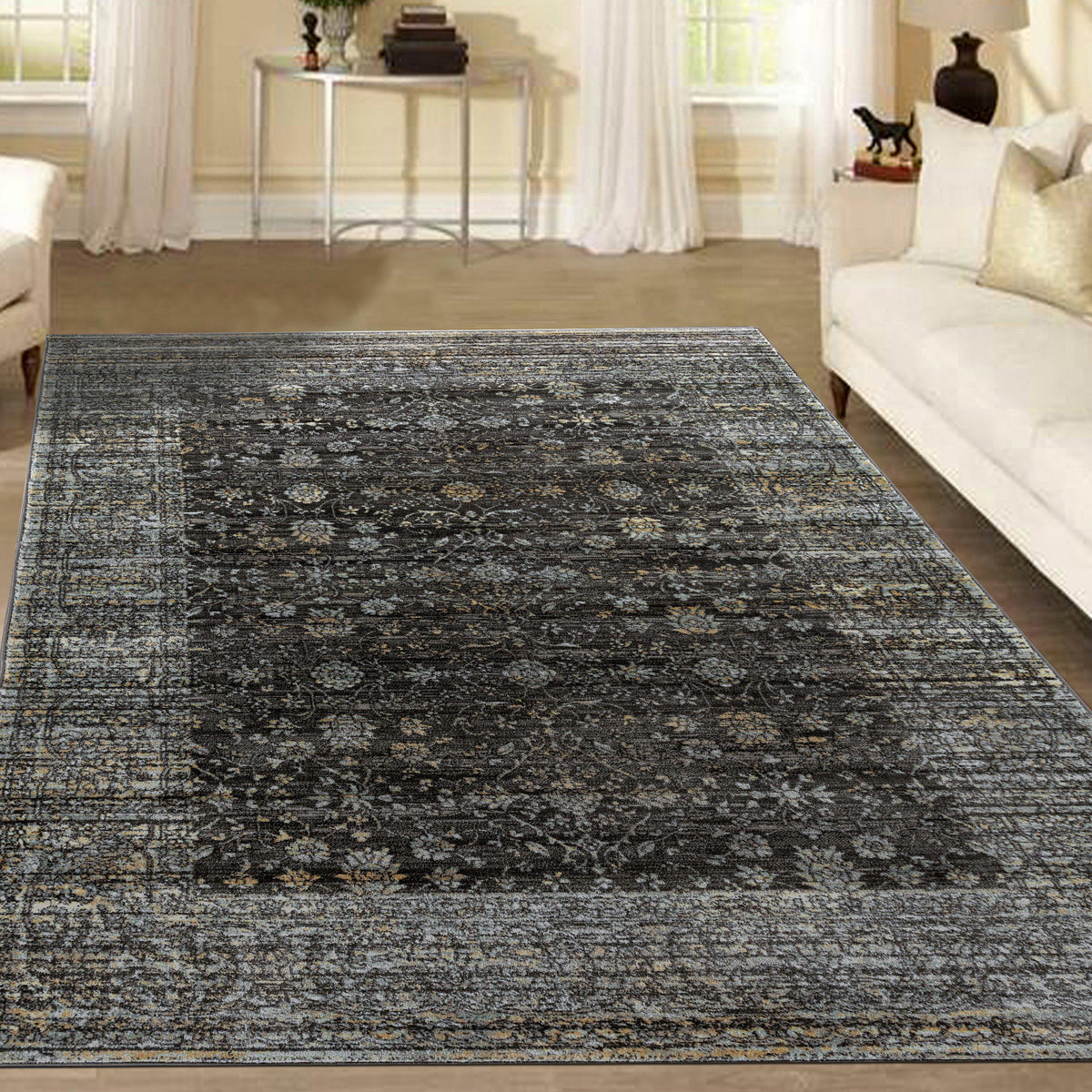 Francesca 500 Brown Area Rug (7&#39;10 x 10&#39;6)