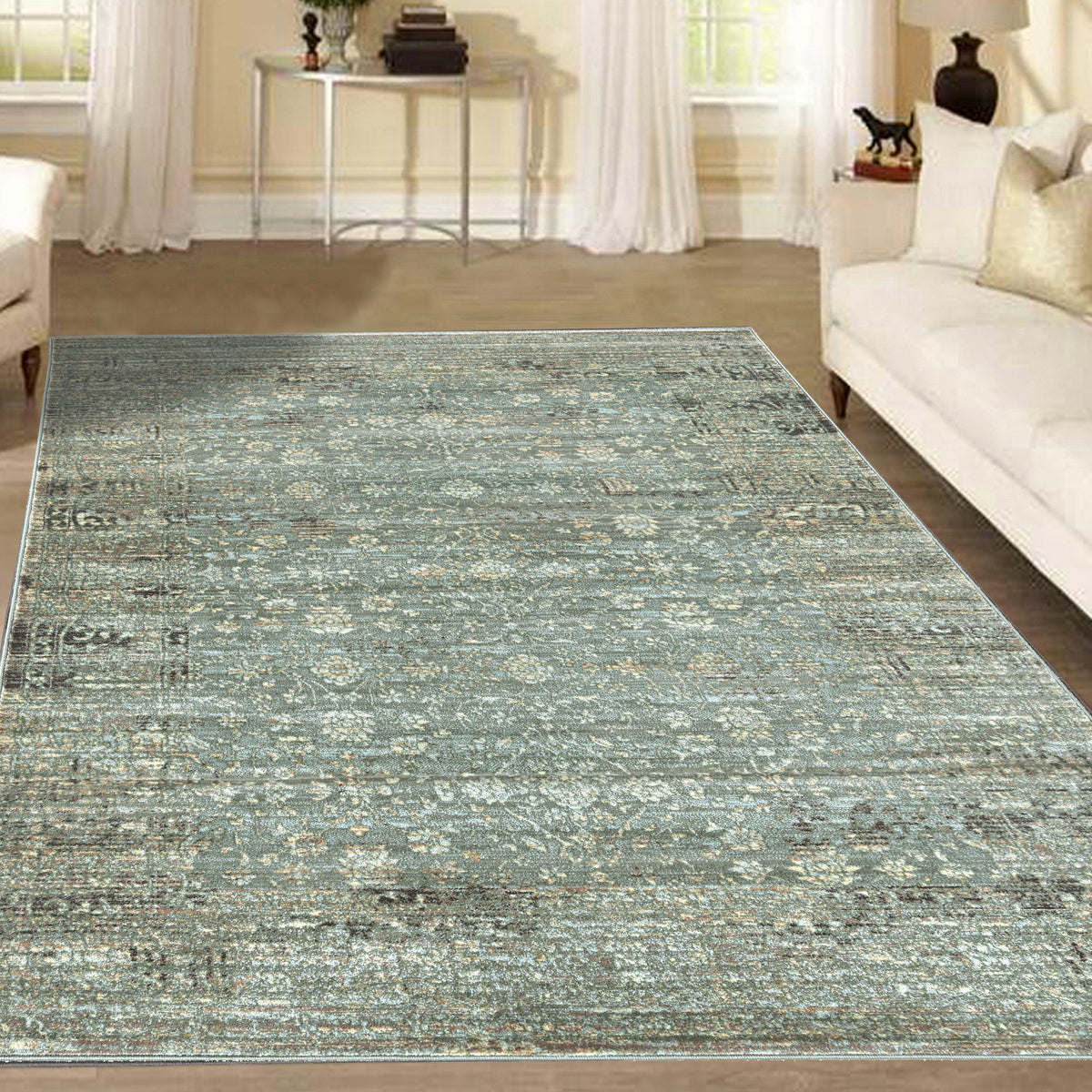 Francesca 500 Green Area Rug (7&#39;10 x 10&#39;6)