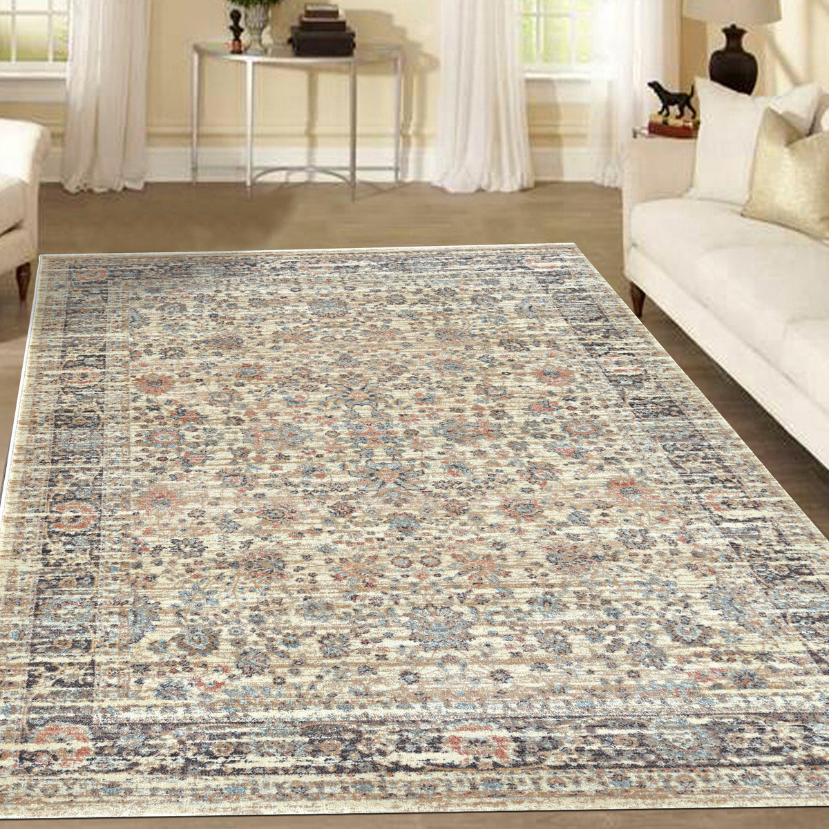 Francesca 501 Light Beige Area Rug (7&#39;10 x 10&#39;6)