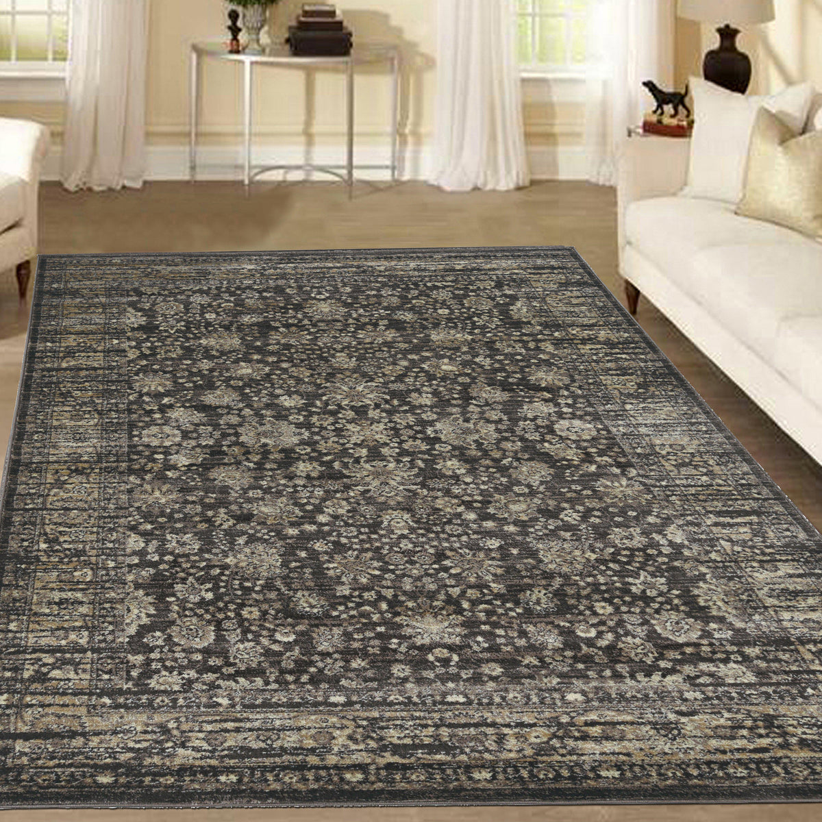 Francesca 501 Light Brown Area Rug (7&#39;10 x 10&#39;6)