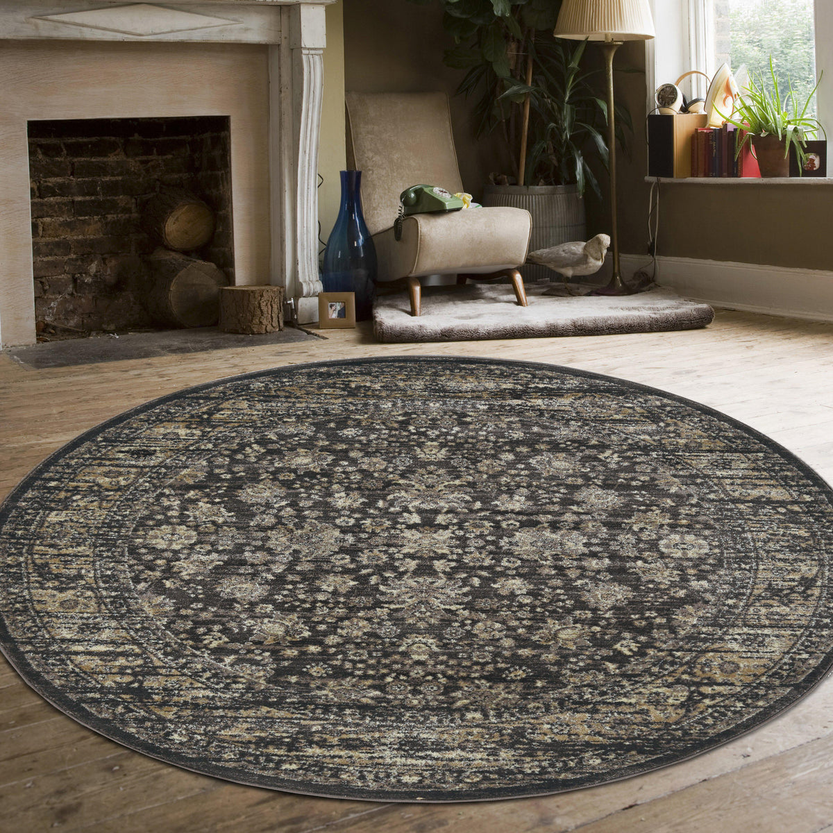 Francesca 501 Light Brown Area Rug (5&#39;3 Round)
