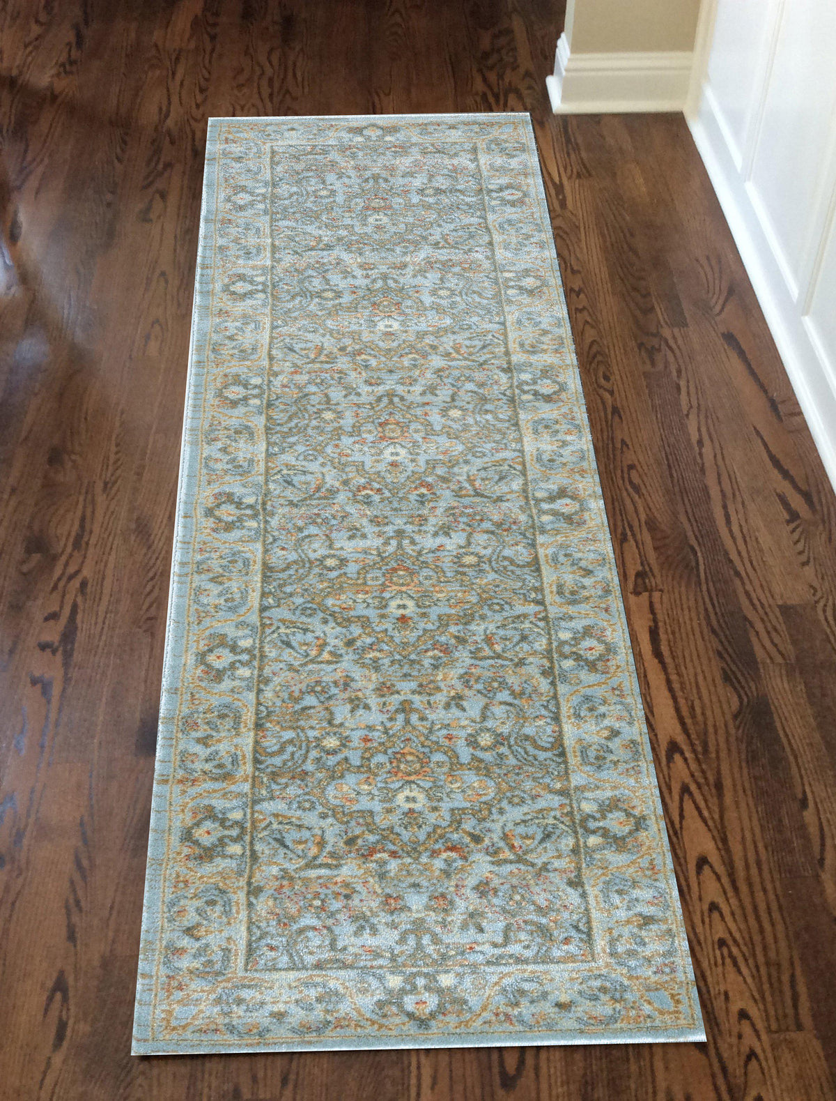 Francesca 502 Light Blue Area Rug (2&#39;2 x 7&#39;7)