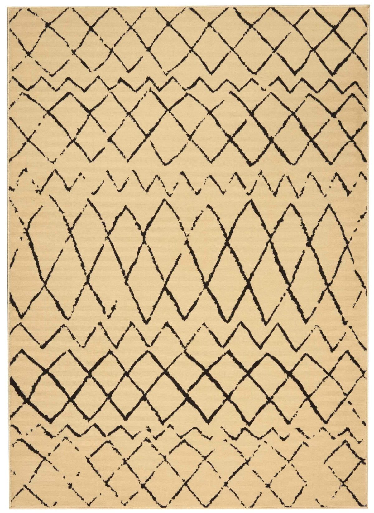 Grafix GRF04 Cream Black Area Rug-Area Rug-Nourison-5&#39;3&quot; x 7&#39;3&quot;-The Rug Truck
