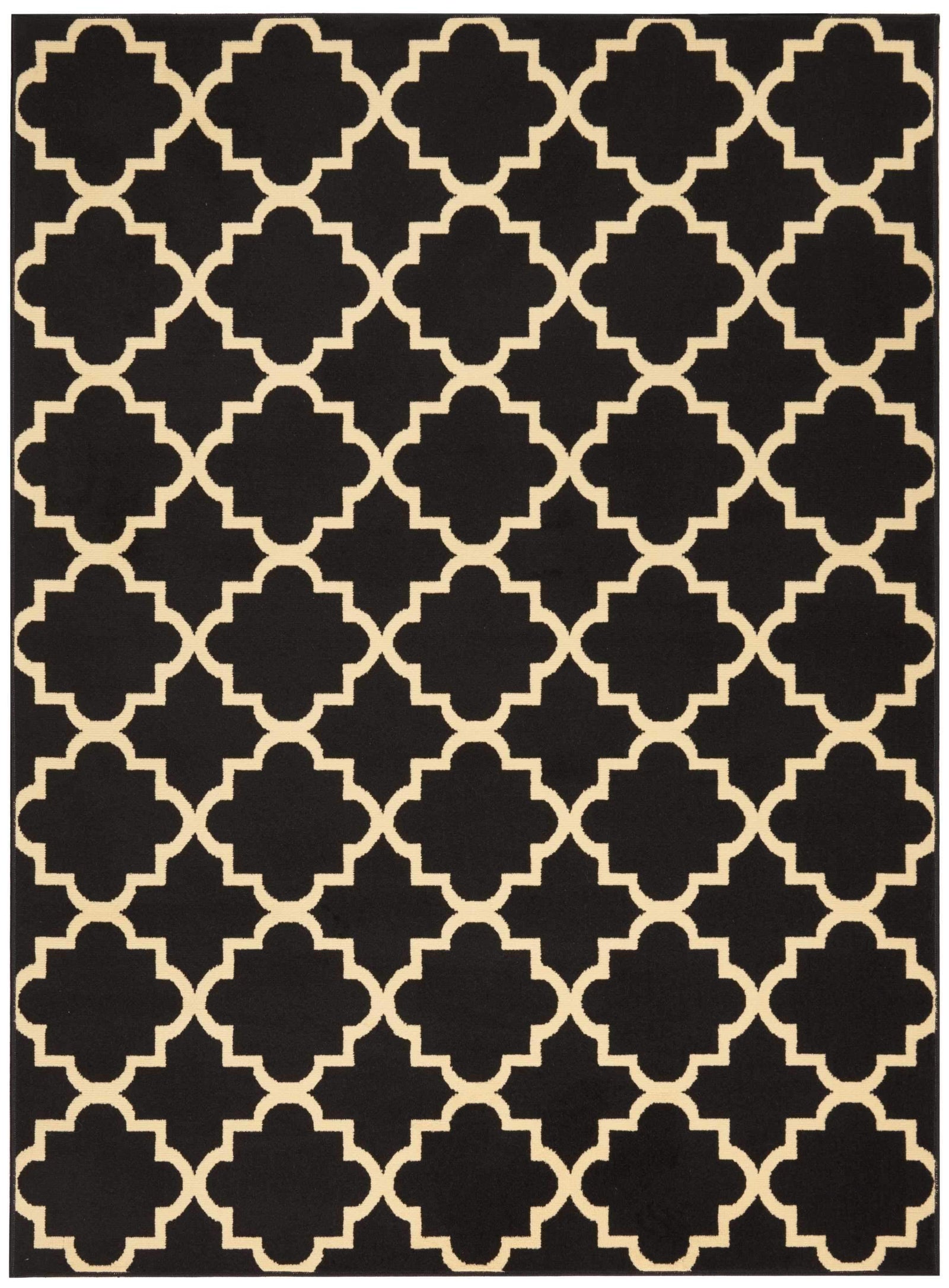 Grafix GRF08 Black Area Rug-Area Rug-Nourison-5'3" x 7'3"-The Rug Truck