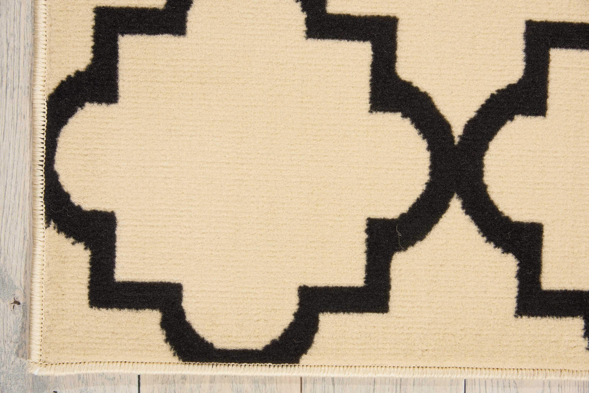 Grafix GRF08 Cream Black Area Rug-Area Rug-Nourison-The Rug Truck