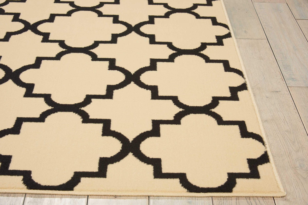 Grafix GRF08 Cream Black Area Rug-Area Rug-Nourison-The Rug Truck