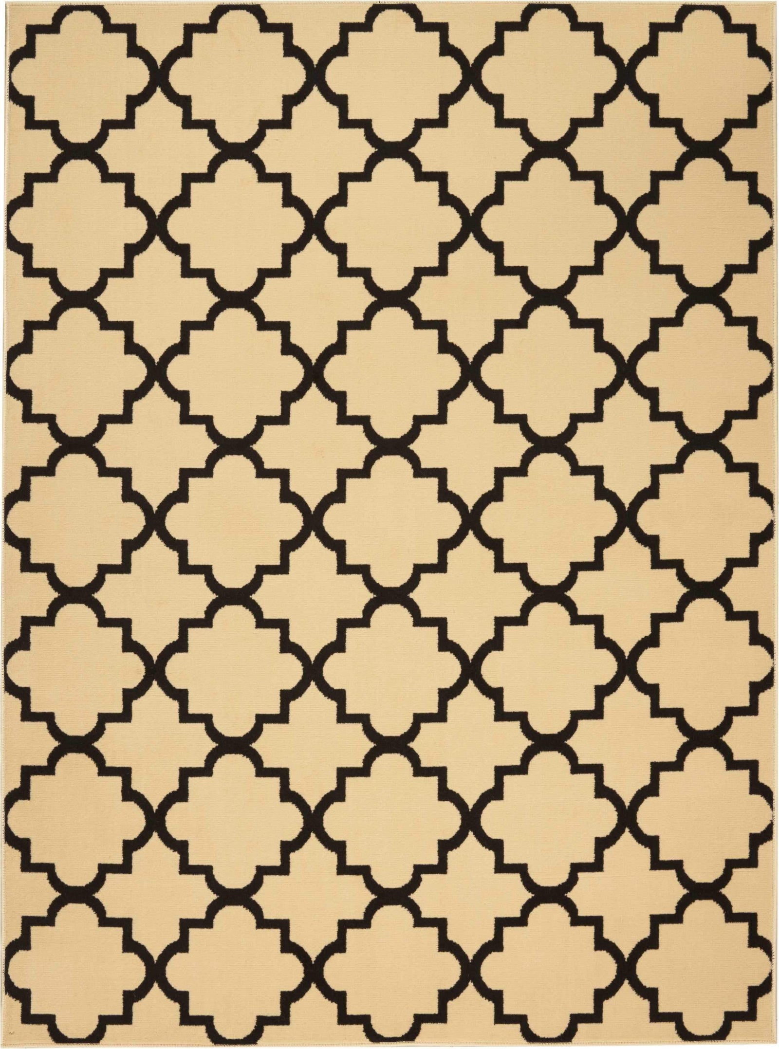 Grafix GRF08 Cream Black Area Rug-Area Rug-Nourison-5'3" x 7'3"-The Rug Truck
