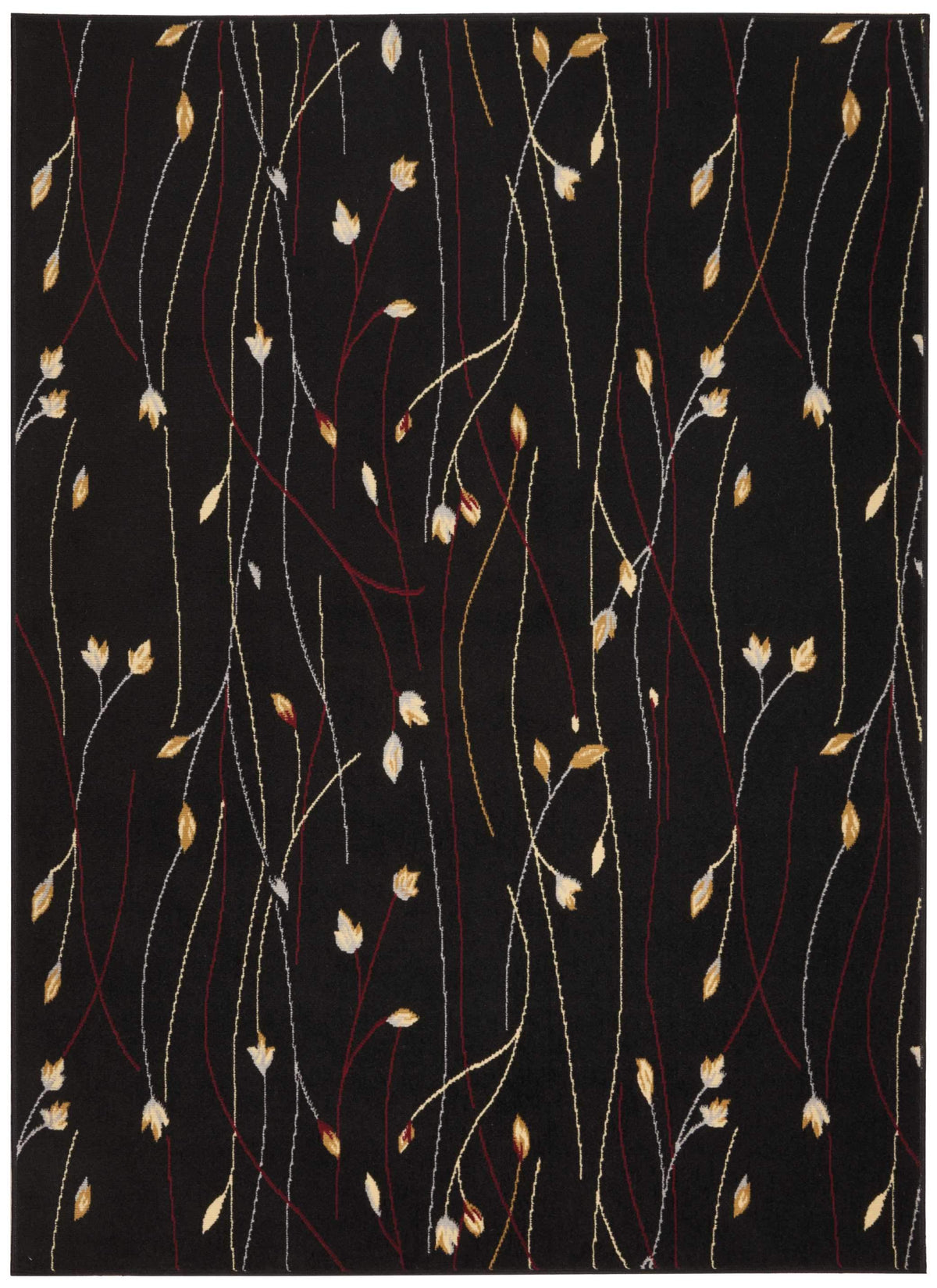 Grafix GRF15 Black Area Rug-Area Rug-Nourison-5&#39;3&quot; x 7&#39;3&quot;-The Rug Truck