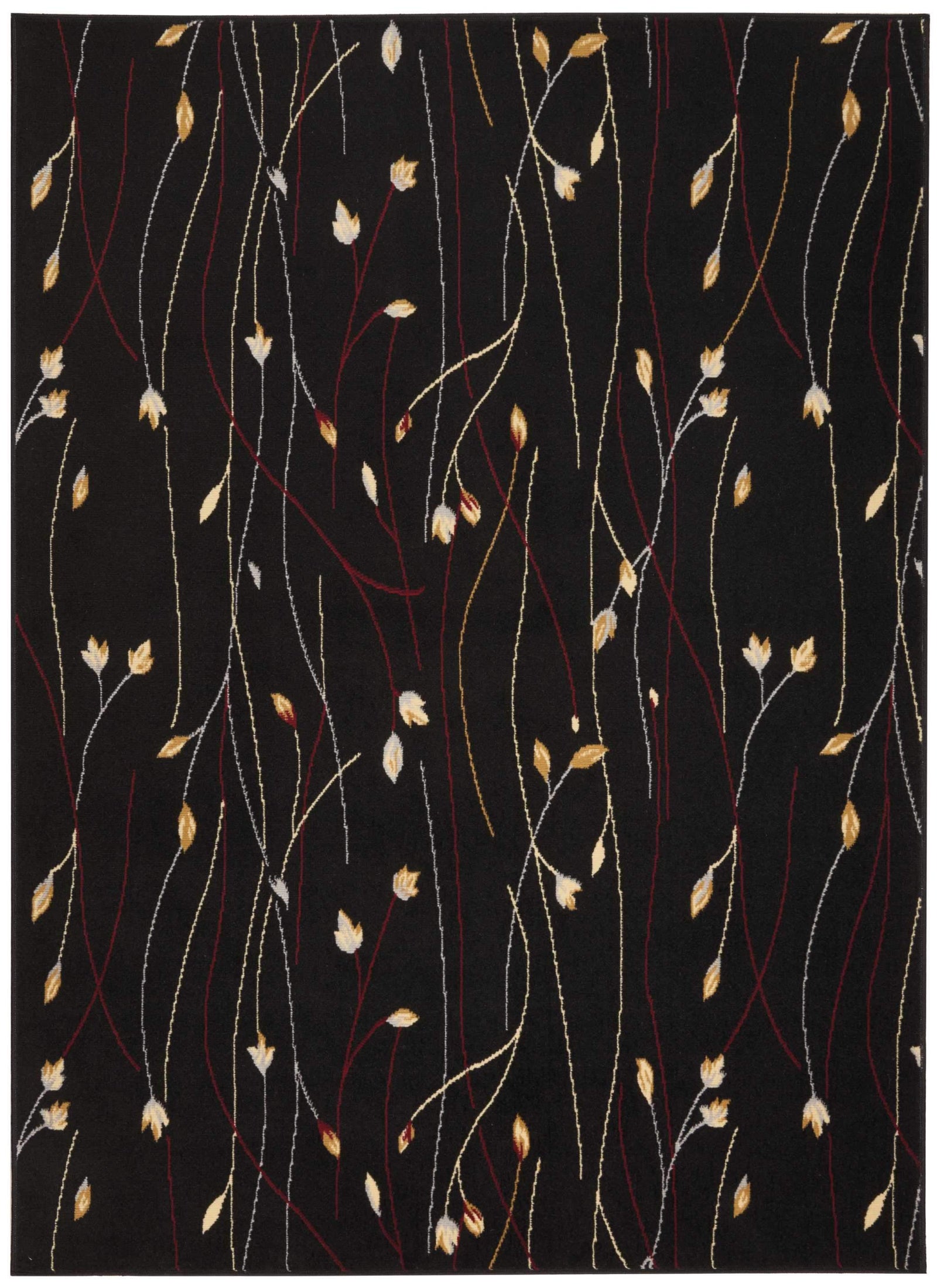 Grafix GRF15 Black Area Rug-Area Rug-Nourison-5'3" x 7'3"-The Rug Truck