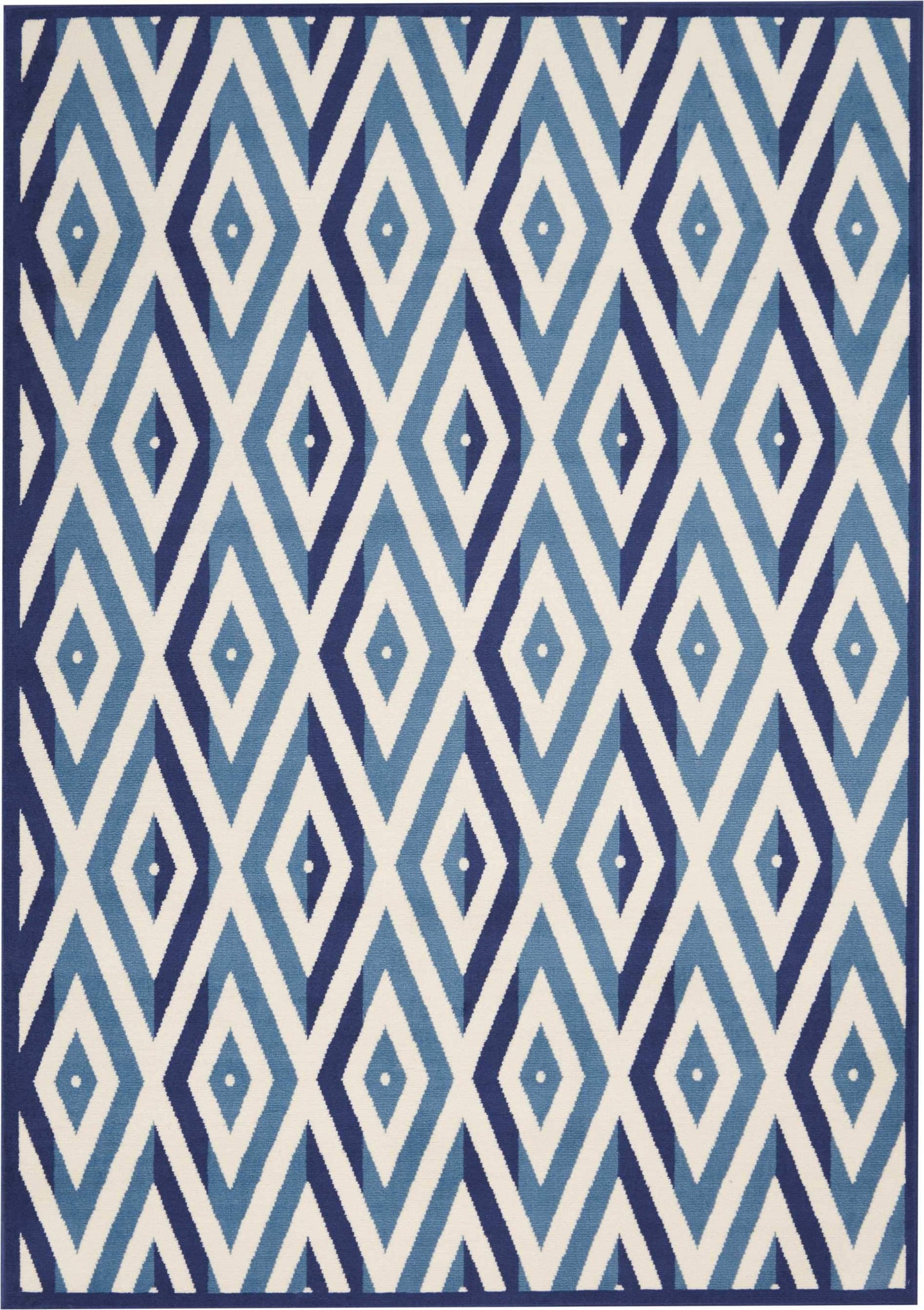 Grafix GRF18 White Blue Area Rug-Area Rug-Nourison-5'3" x 7'3"-The Rug Truck