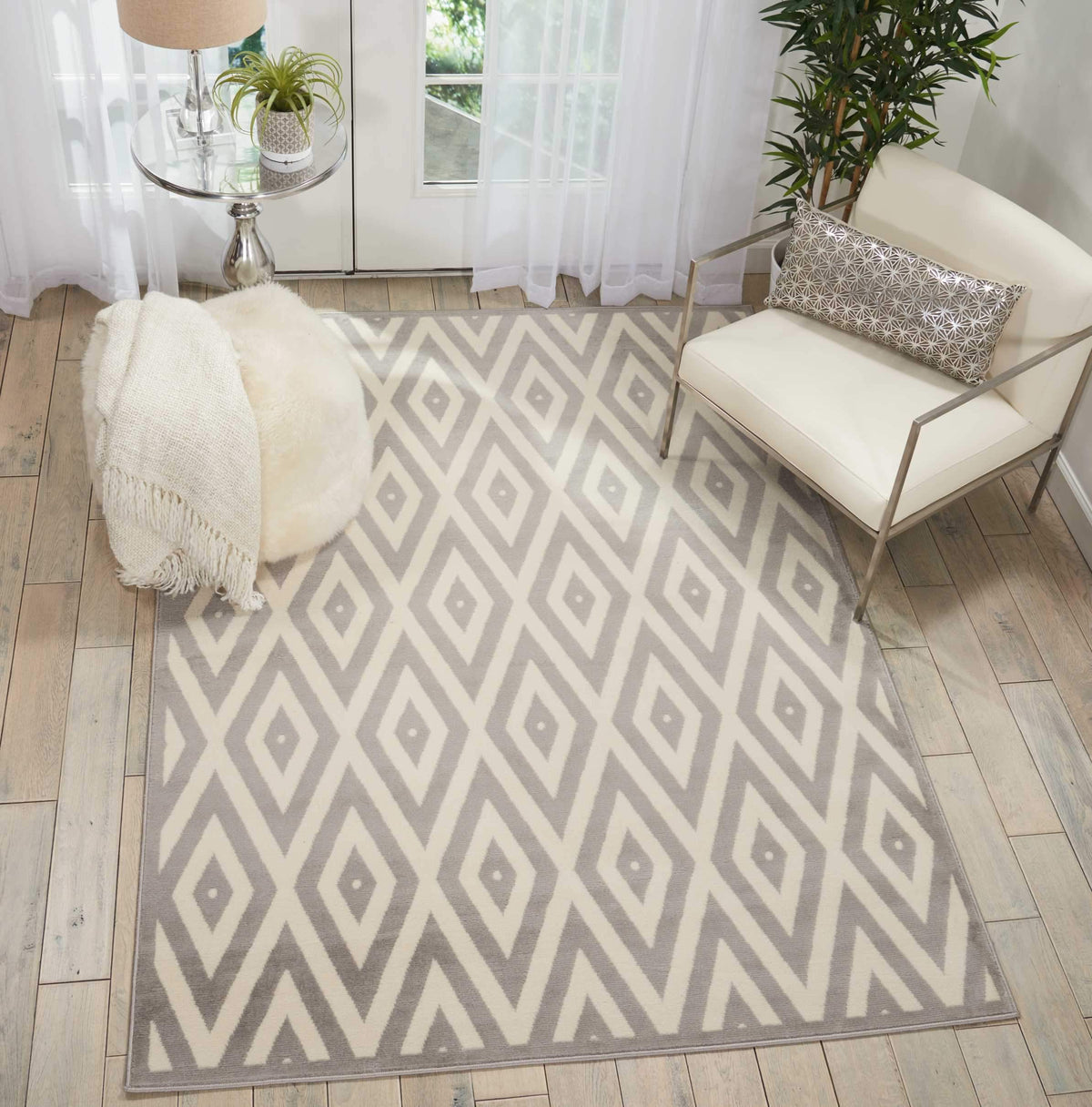 Grafix GRF18 White/Grey Area Rug-Area Rug-Nourison-The Rug Truck
