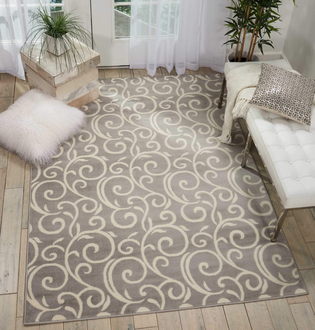 Grafix GRF19 Grey Area Rug-Area Rug-Nourison-The Rug Truck