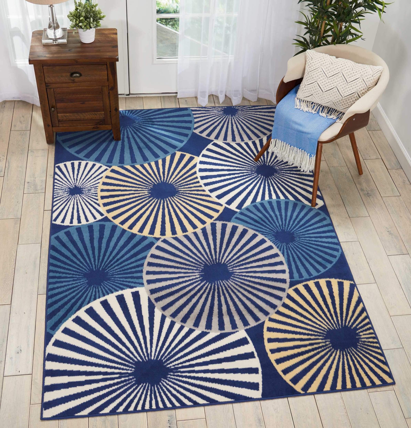 Grafix GRF20 Navy Area Rug-Area Rug-Nourison-5'3" x 7'3"-The Rug Truck