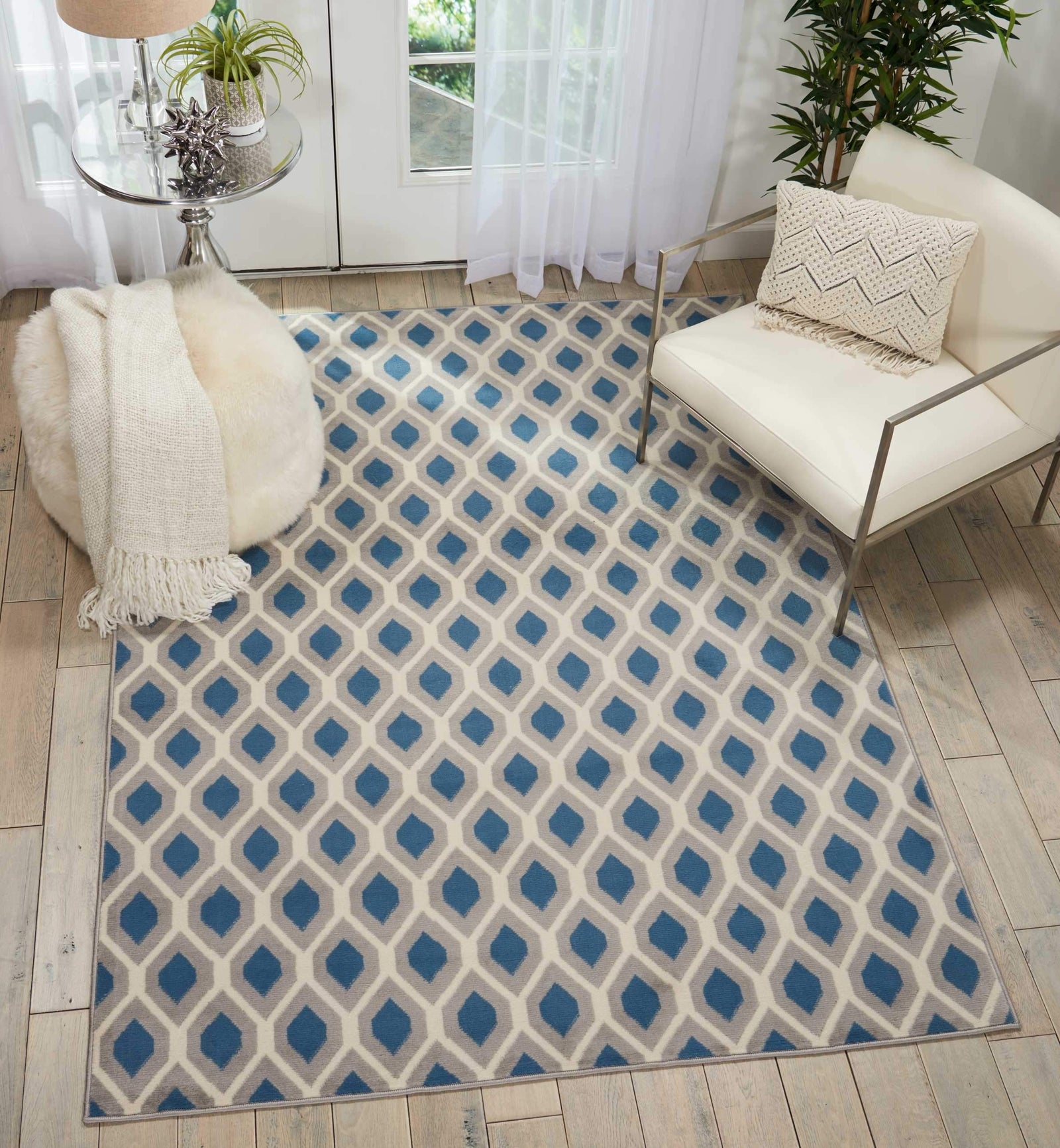 Grafix GRF22 Blue Area Rug-Area Rug-Nourison-5'3" x 7'3"-The Rug Truck