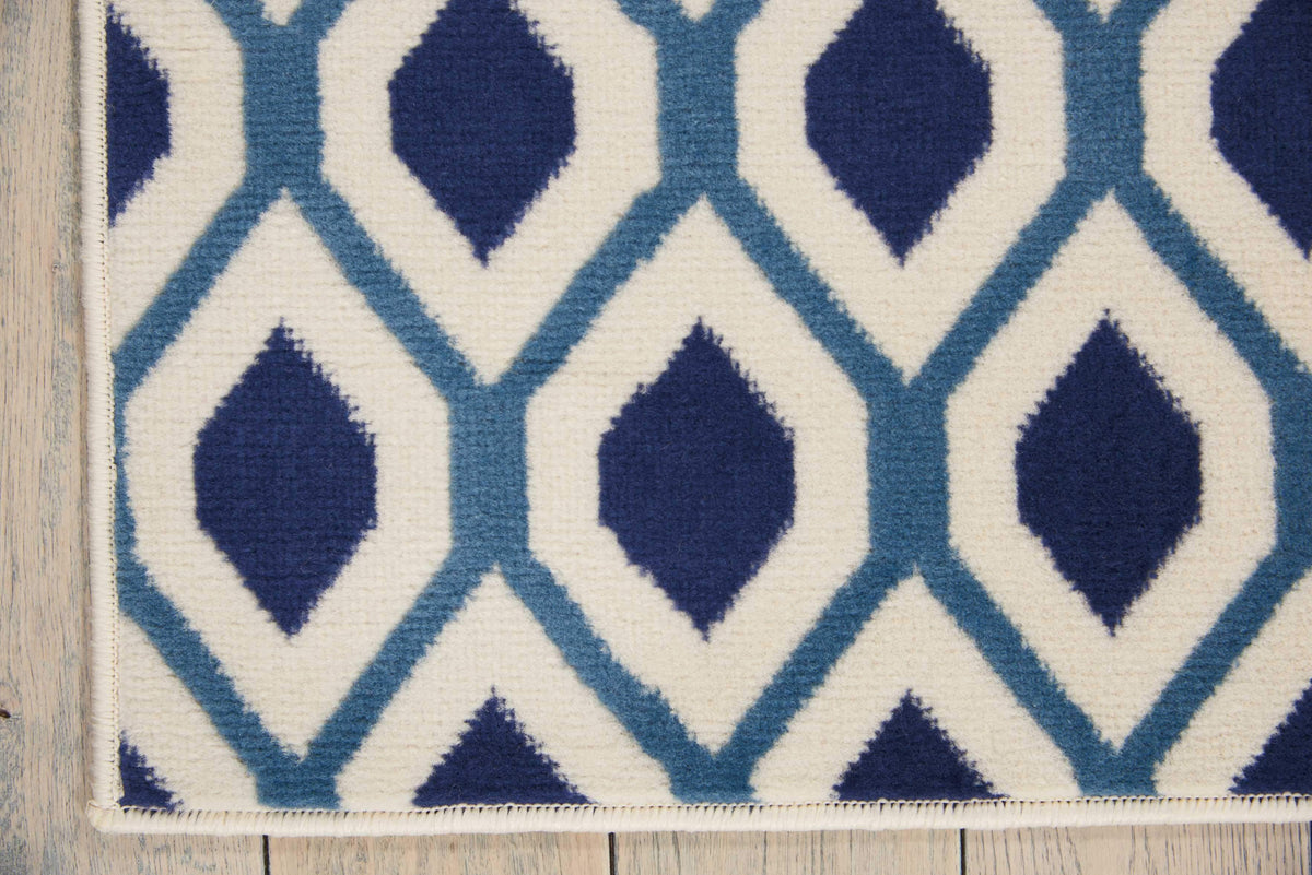 Grafix GRF22 White/Navy Area Rug-Area Rug-Nourison-The Rug Truck