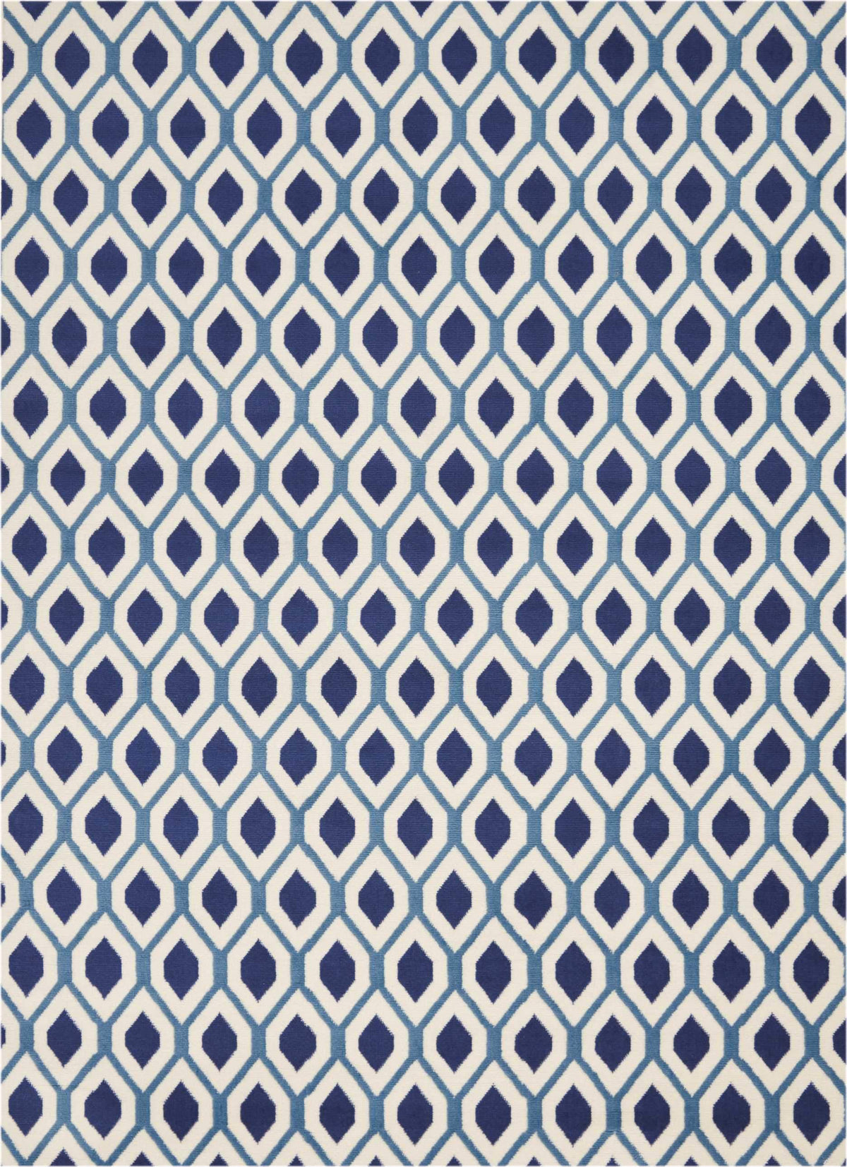 Grafix GRF22 White/Navy Area Rug-Area Rug-Nourison-5&#39;3&quot; x 7&#39;3&quot;-The Rug Truck