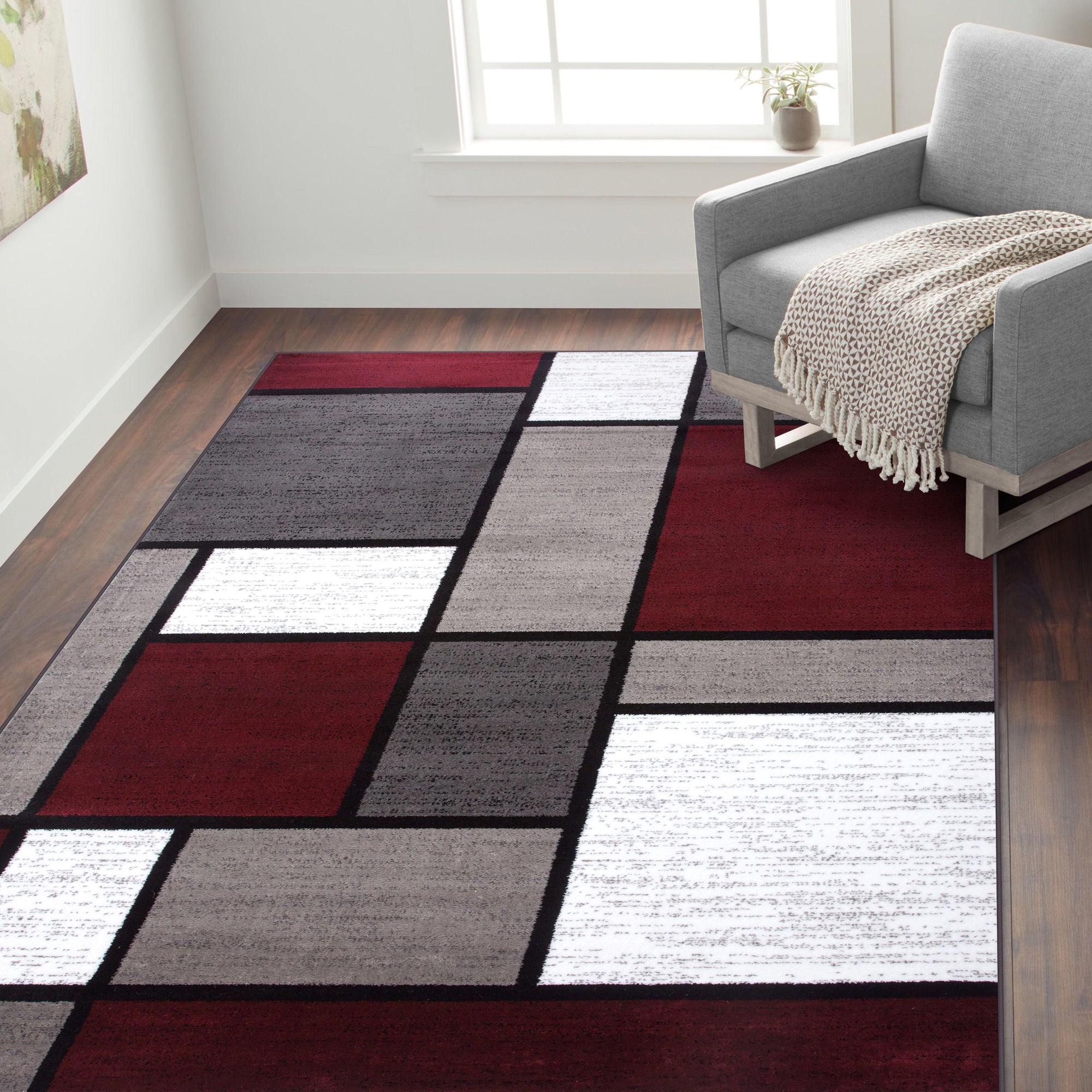 Alpine 106 Red Area Rug-Area Rug-World Rug Gallery-3'3" x 5'-The Rug Truck