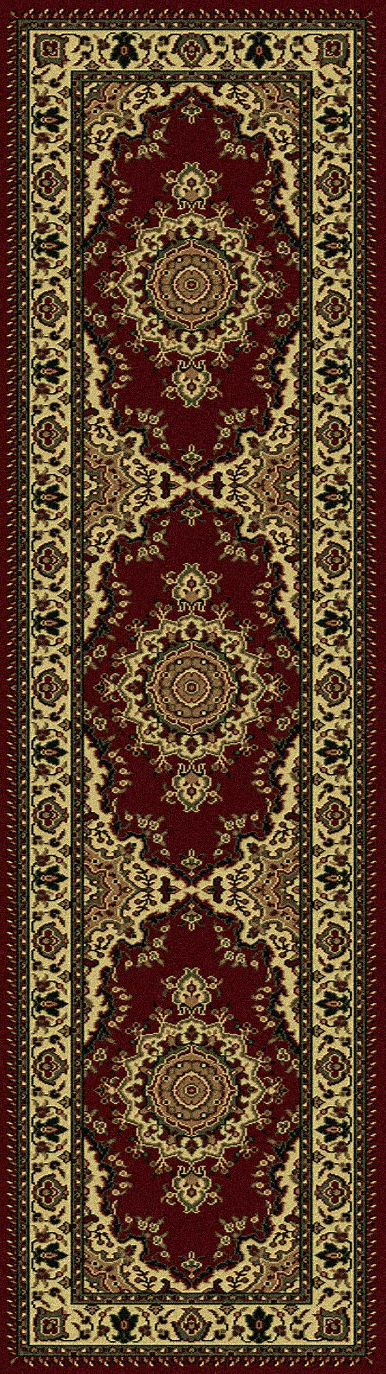 Genevieve 1191 Burgundy Area Rug (2&#39;2 X 7&#39;7)