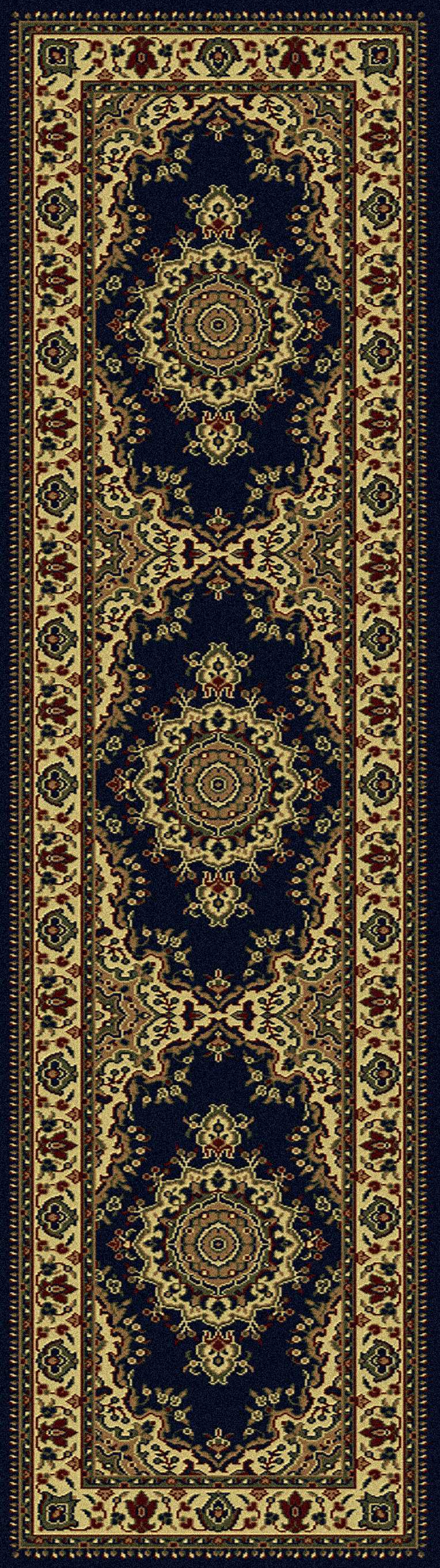 Genevieve 1191 Navy Area Rug (2&#39;2 X 7&#39;7)