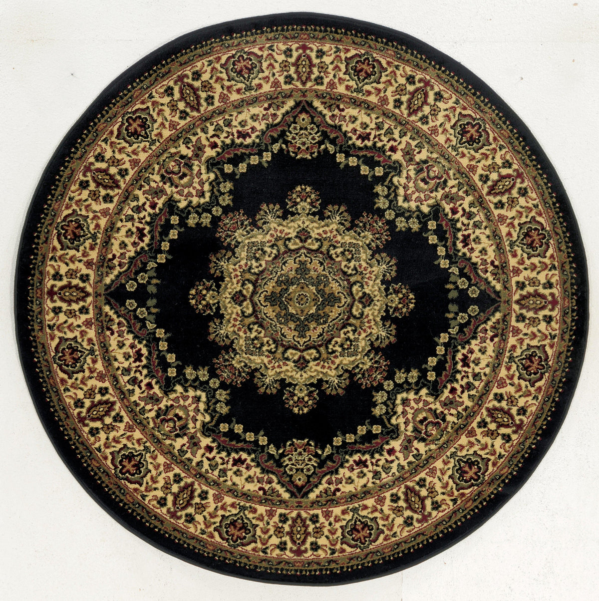 Genevieve 1191 Black Area Rug (5&#39;3 ROUND)