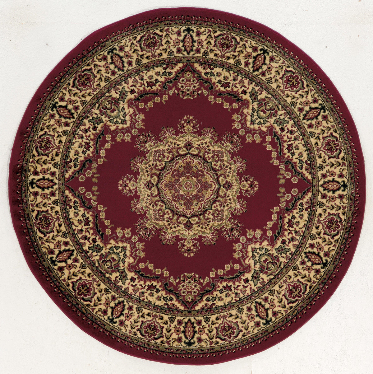 Genevieve 1191 Burgundy Area Rug (5&#39;3 ROUND)