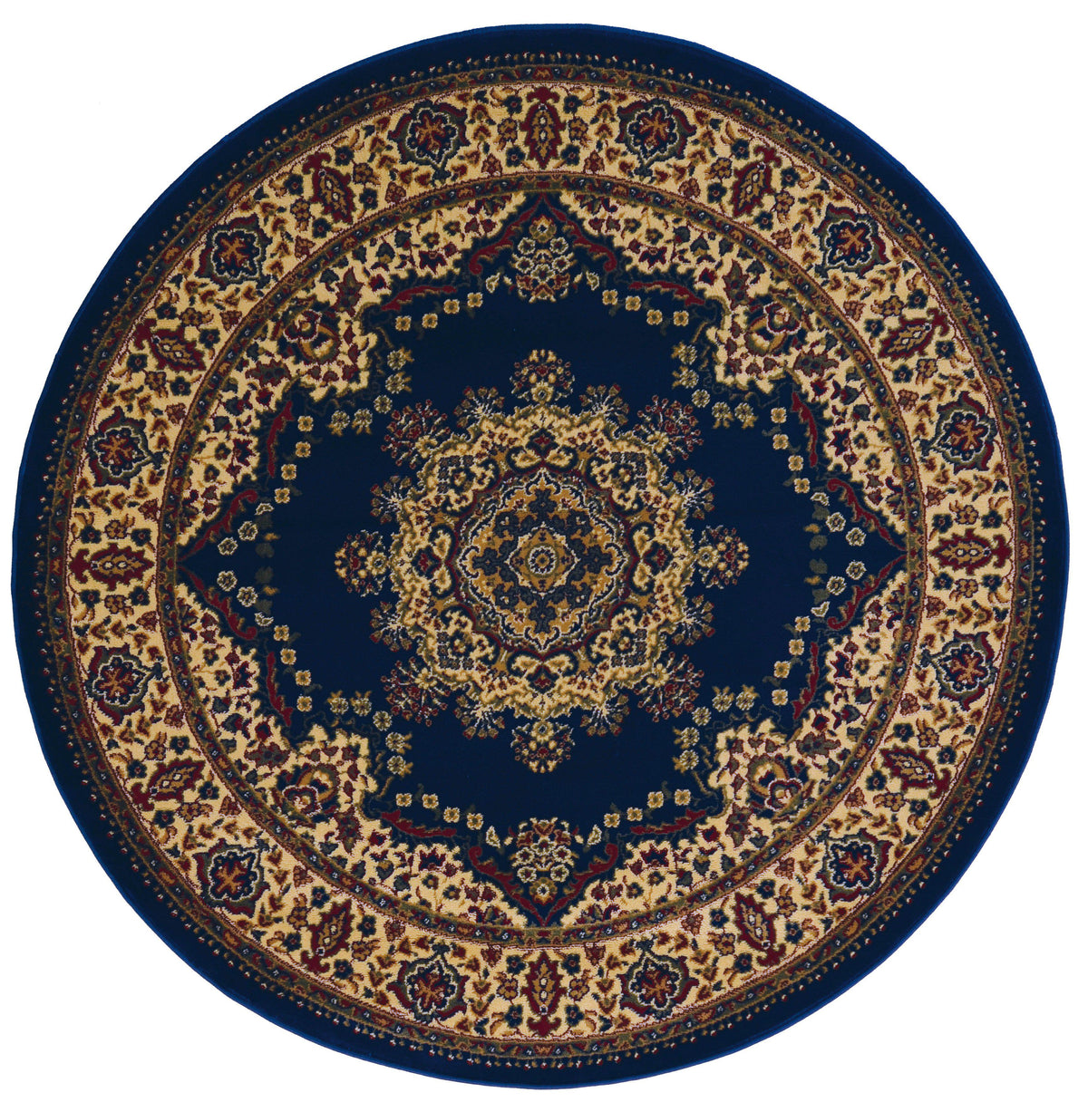 Genevieve 1191 Navy Area Rug (5&#39;3 ROUND)