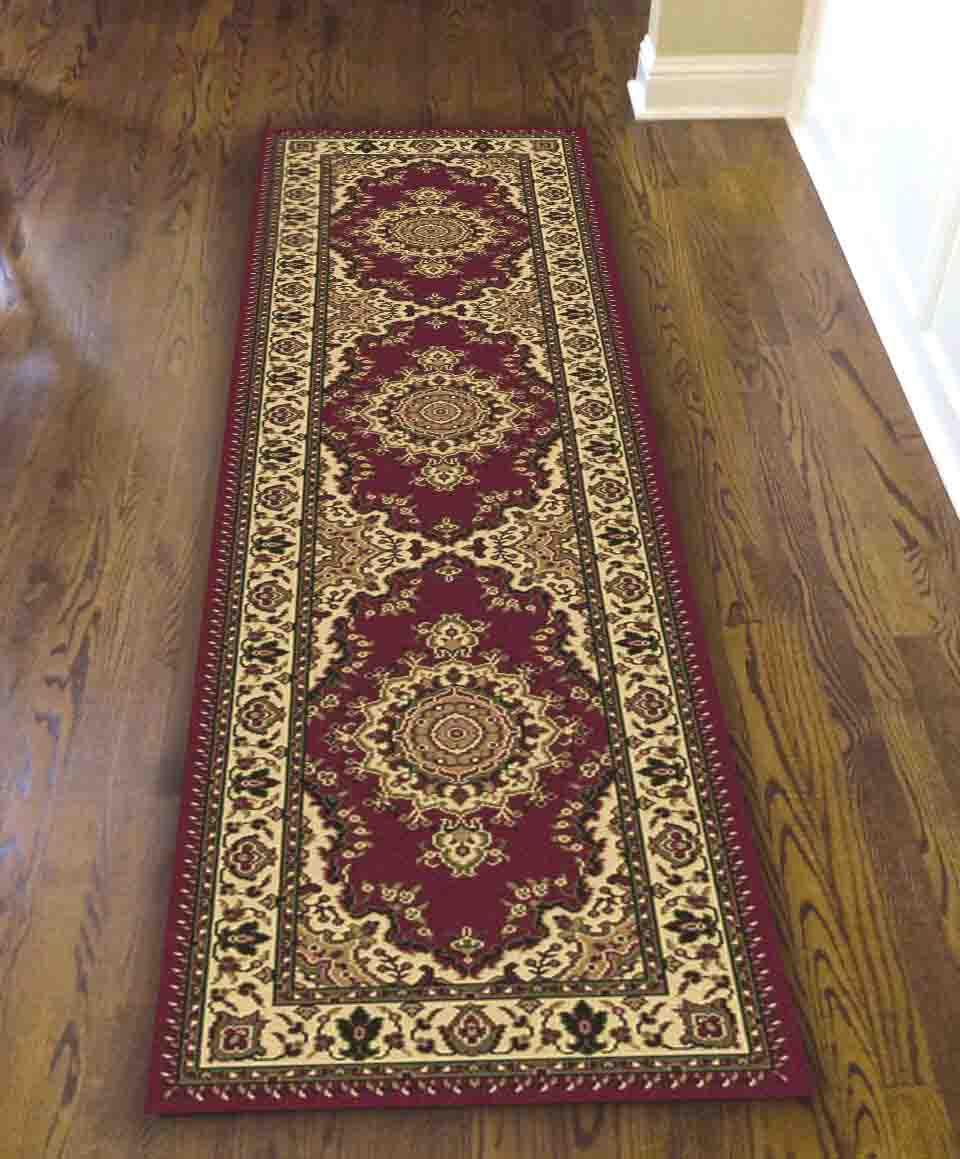 Genevieve 1191 Burgundy Area Rug (2&#39;2 X 7&#39;7)