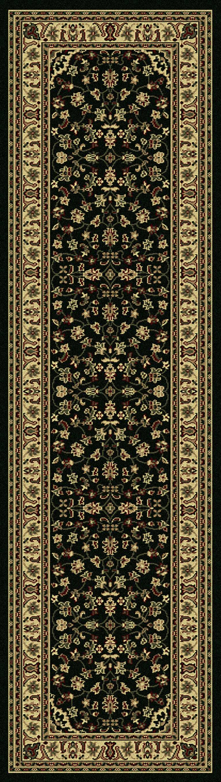 Genevieve 953 Black Area Rug (2&#39;2 X 7&#39;7)