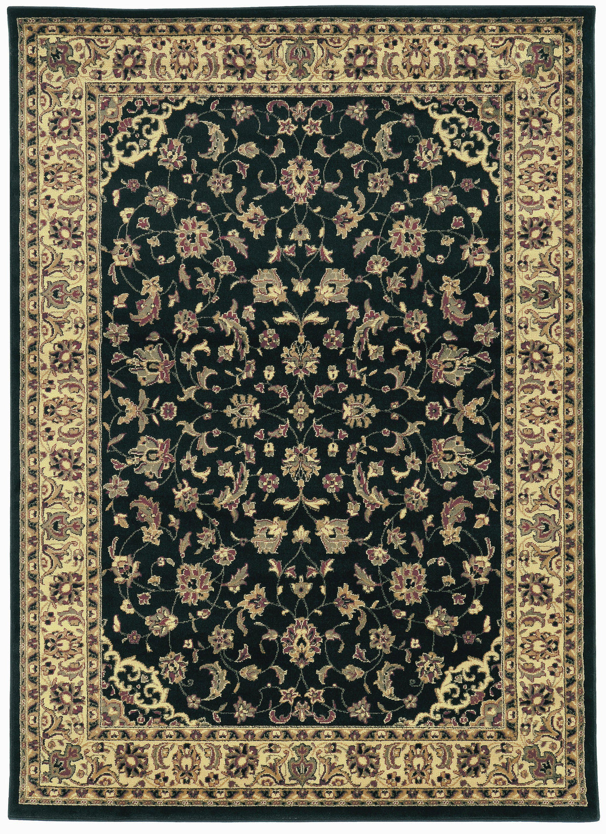 Genevieve 953 Black Area Rug (6&#39;7 X 9&#39;6)