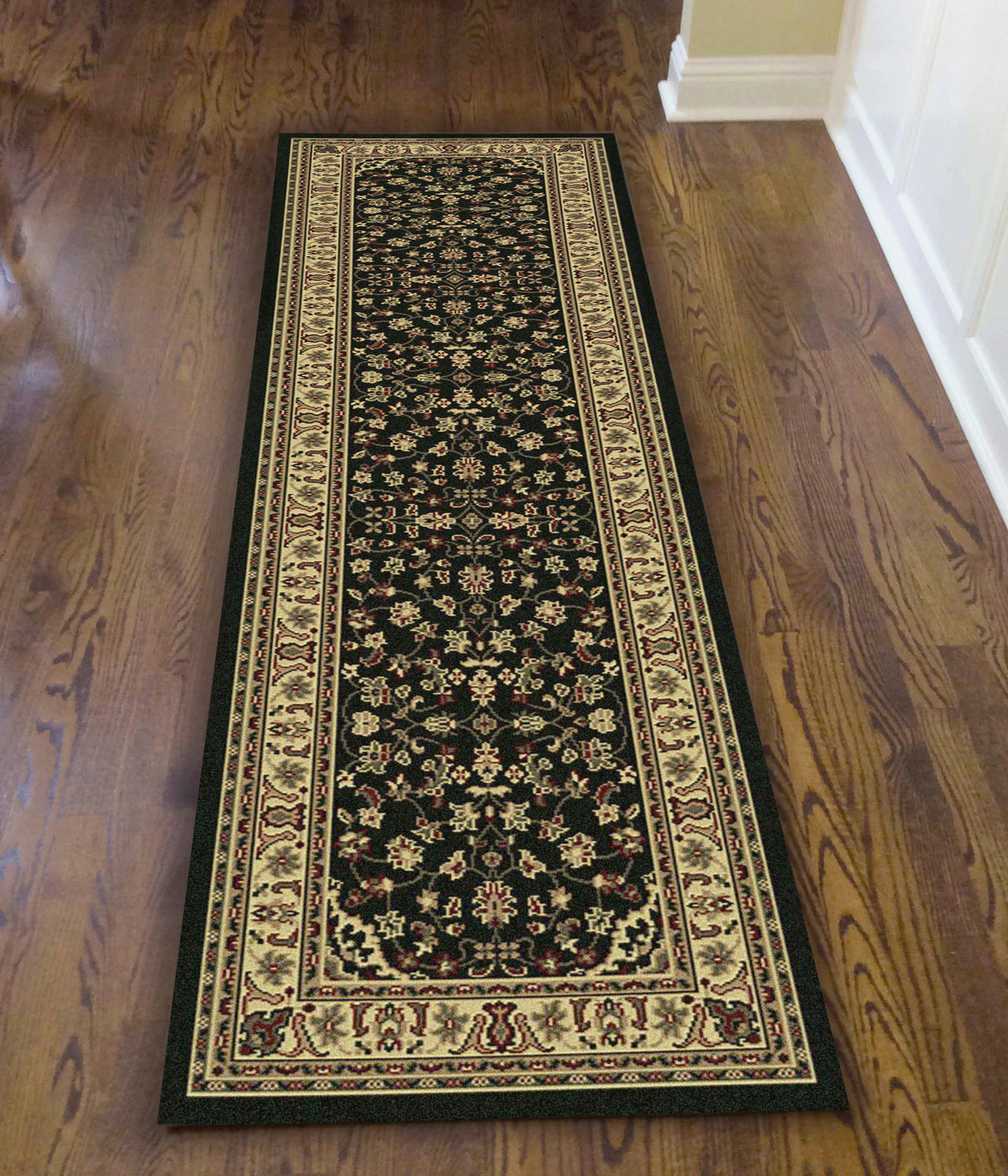 Genevieve 953 Black Area Rug (2&#39;2 X 7&#39;7)