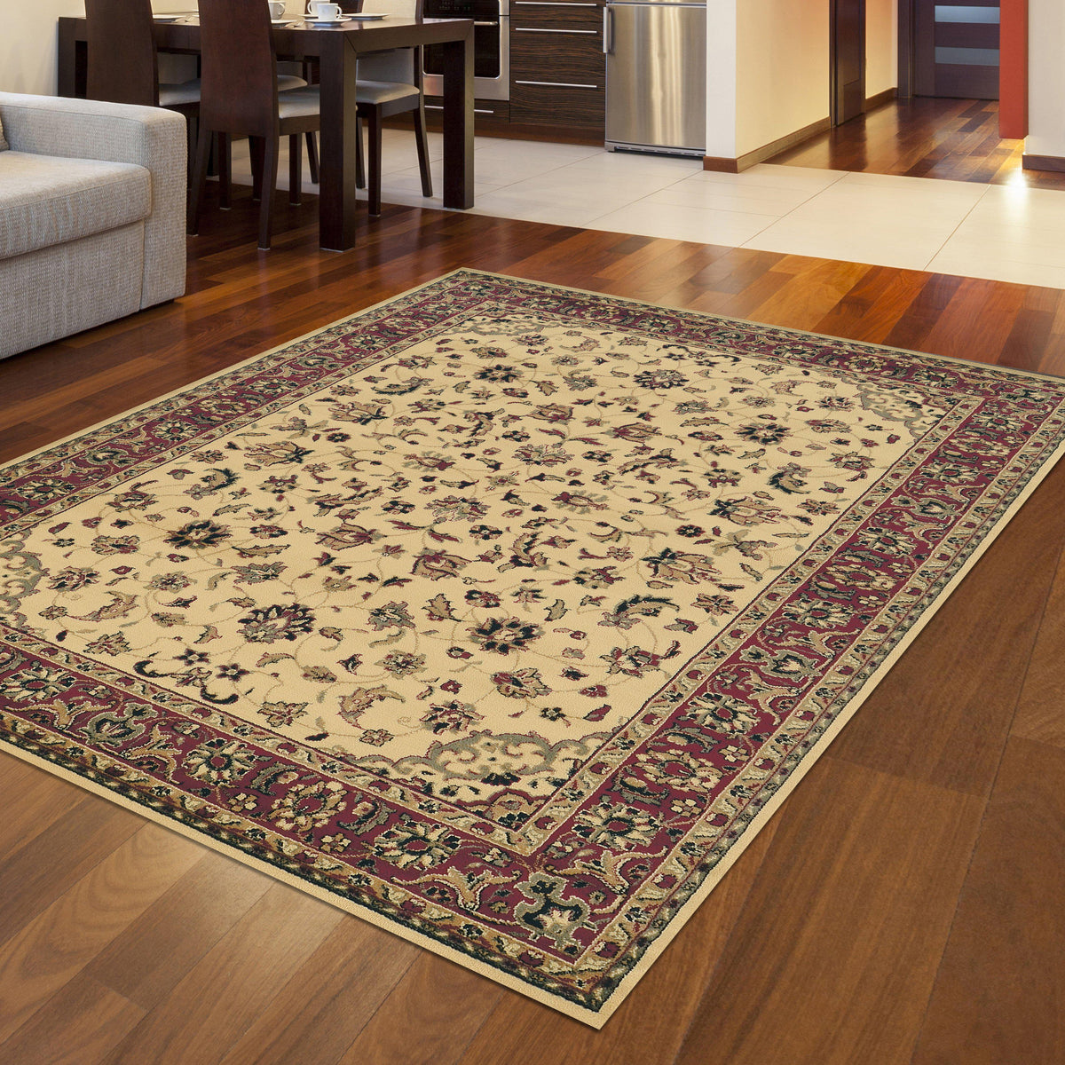Genevieve 953 Ivory Area Rug (6&#39;7 X 9&#39;6)