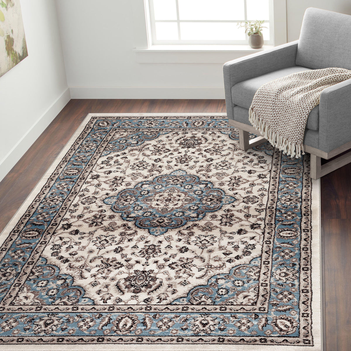 Toscana 300 Blue Area Rug-Area Rug-World Rug Gallery-The Rug Truck