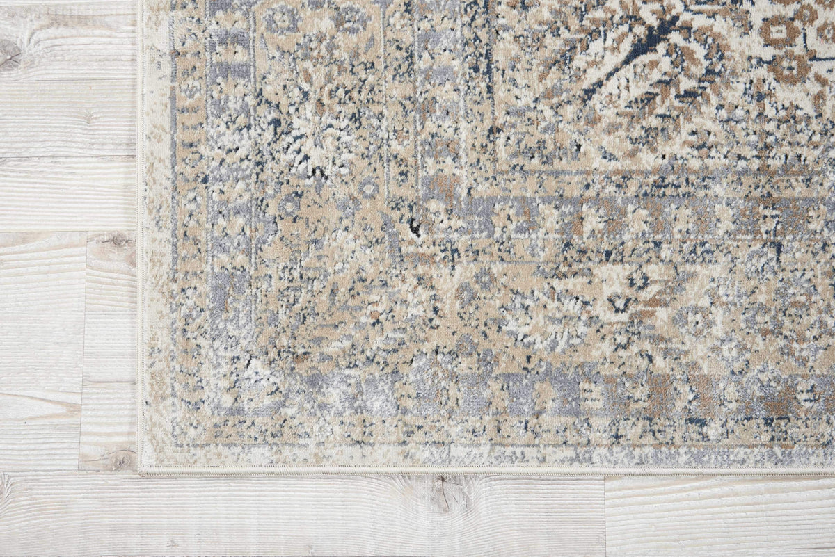 kathy ireland HOME Malta Ivory Blue Area Rug-Area Rug-kathy ireland HOME-The Rug Truck