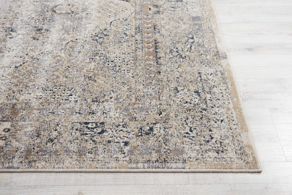 kathy ireland HOME Malta Ivory Blue Area Rug-Area Rug-kathy ireland HOME-The Rug Truck