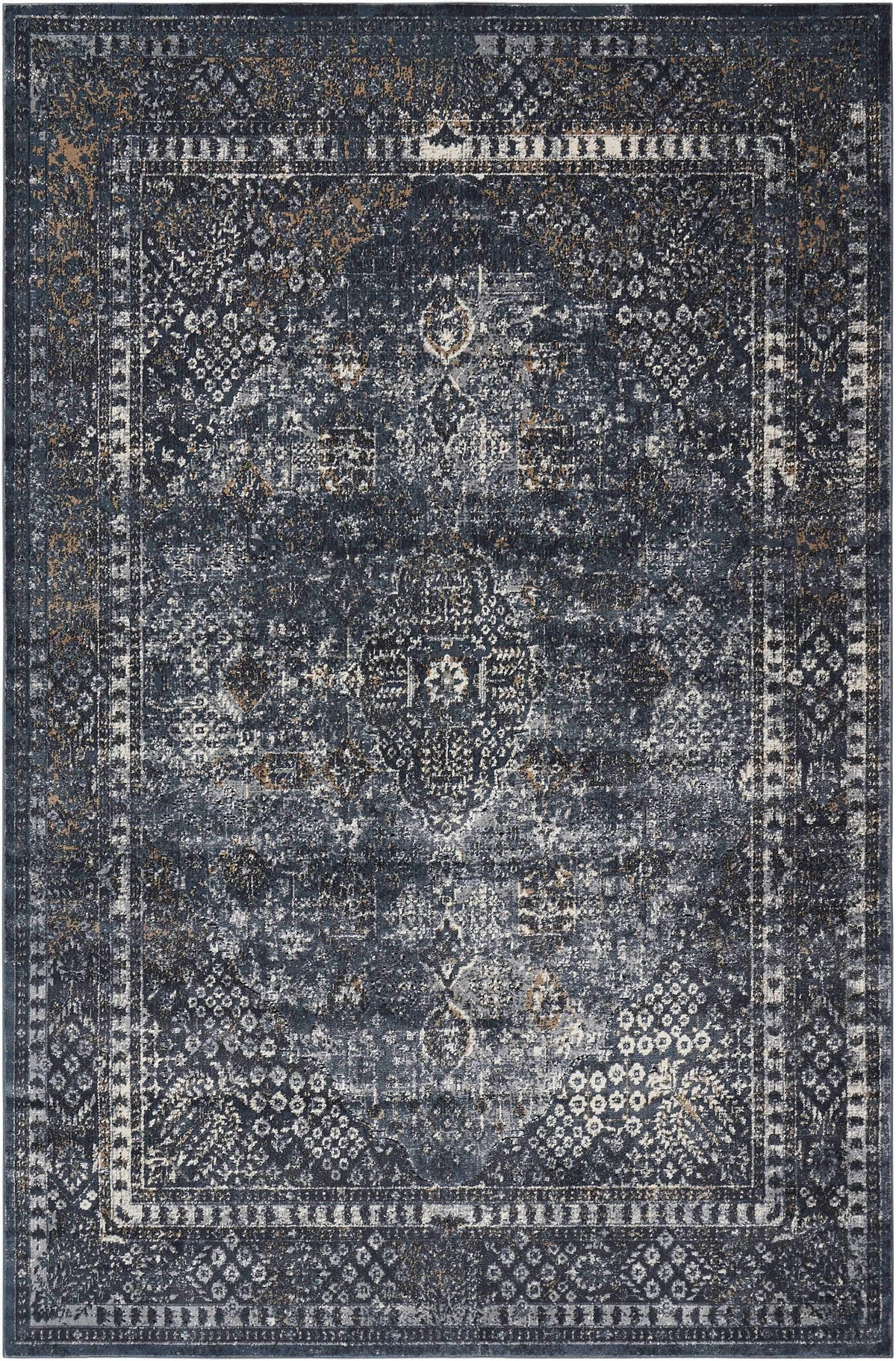 kathy ireland HOME Malta Navy Area Rug-Area Rug-kathy ireland HOME-3&#39;11&quot; x 5&#39;7&quot;-The Rug Truck