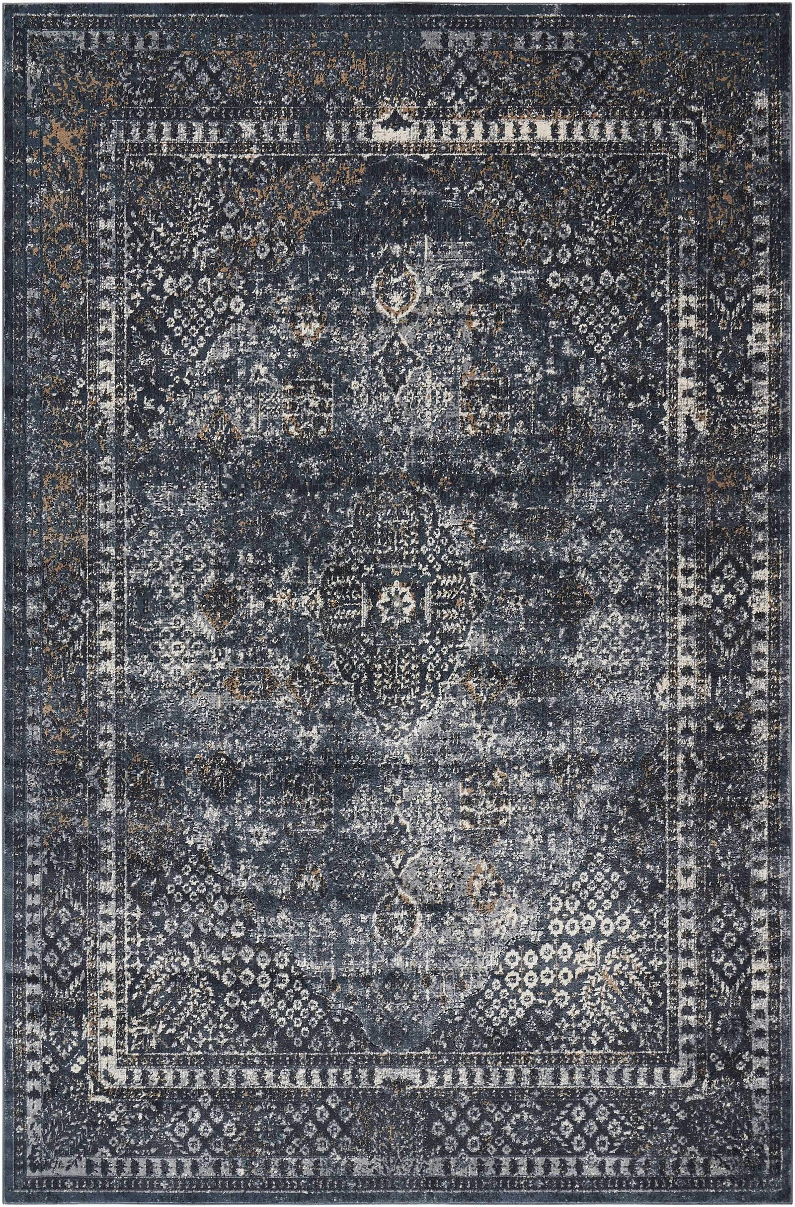kathy ireland HOME Malta Navy Area Rug-Area Rug-kathy ireland HOME-3'11" x 5'7"-The Rug Truck