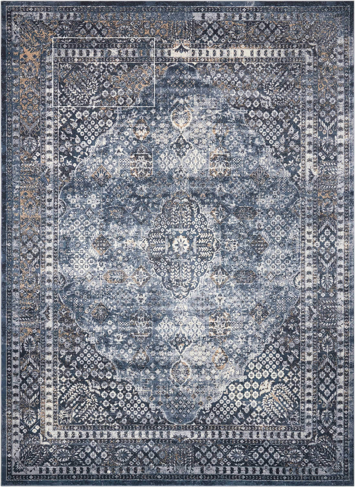 kathy ireland HOME Malta Navy Area Rug-Area Rug-kathy ireland HOME-The Rug Truck