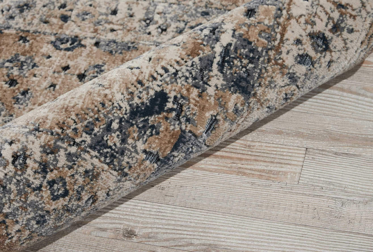 kathy ireland HOME Malta Beige Blue Area Rug-Area Rug-kathy ireland HOME-The Rug Truck