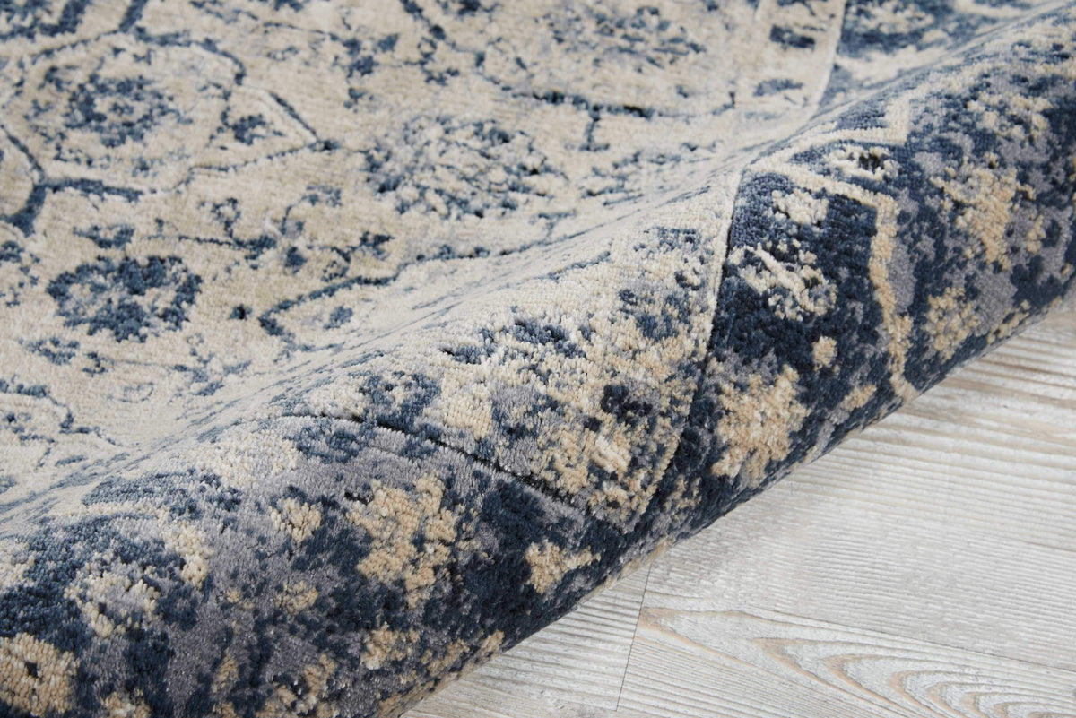 kathy ireland HOME Malta Ivory Blue Area Rug-Area Rug-kathy ireland HOME-The Rug Truck