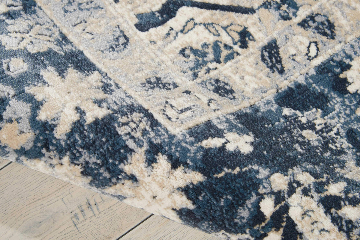 kathy ireland HOME Malta Ivory Blue Area Rug-Area Rug-kathy ireland HOME-The Rug Truck