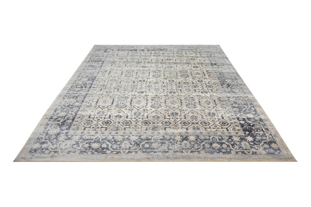 kathy ireland HOME Malta Ivory Blue Area Rug-Area Rug-kathy ireland HOME-The Rug Truck