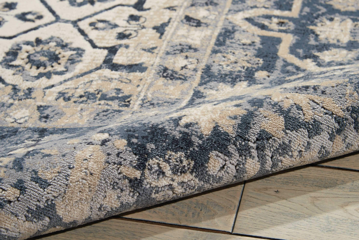 kathy ireland HOME Malta Ivory Blue Area Rug-Area Rug-kathy ireland HOME-The Rug Truck