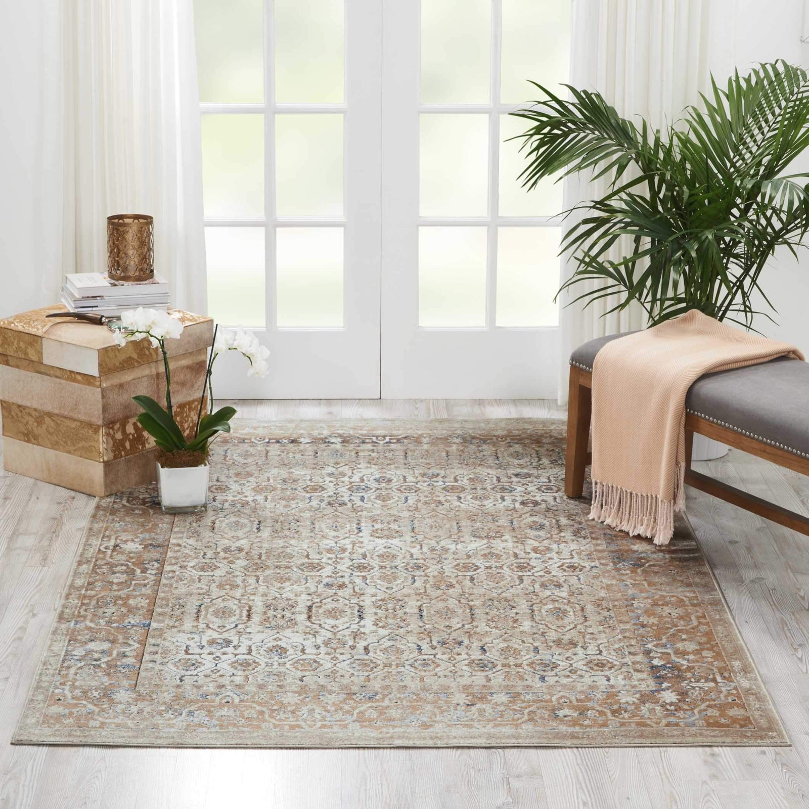 kathy ireland HOME Malta MAI04 Taupe Area Rug-Area Rug-kathy ireland HOME-7'10" x 10'10"-The Rug Truck